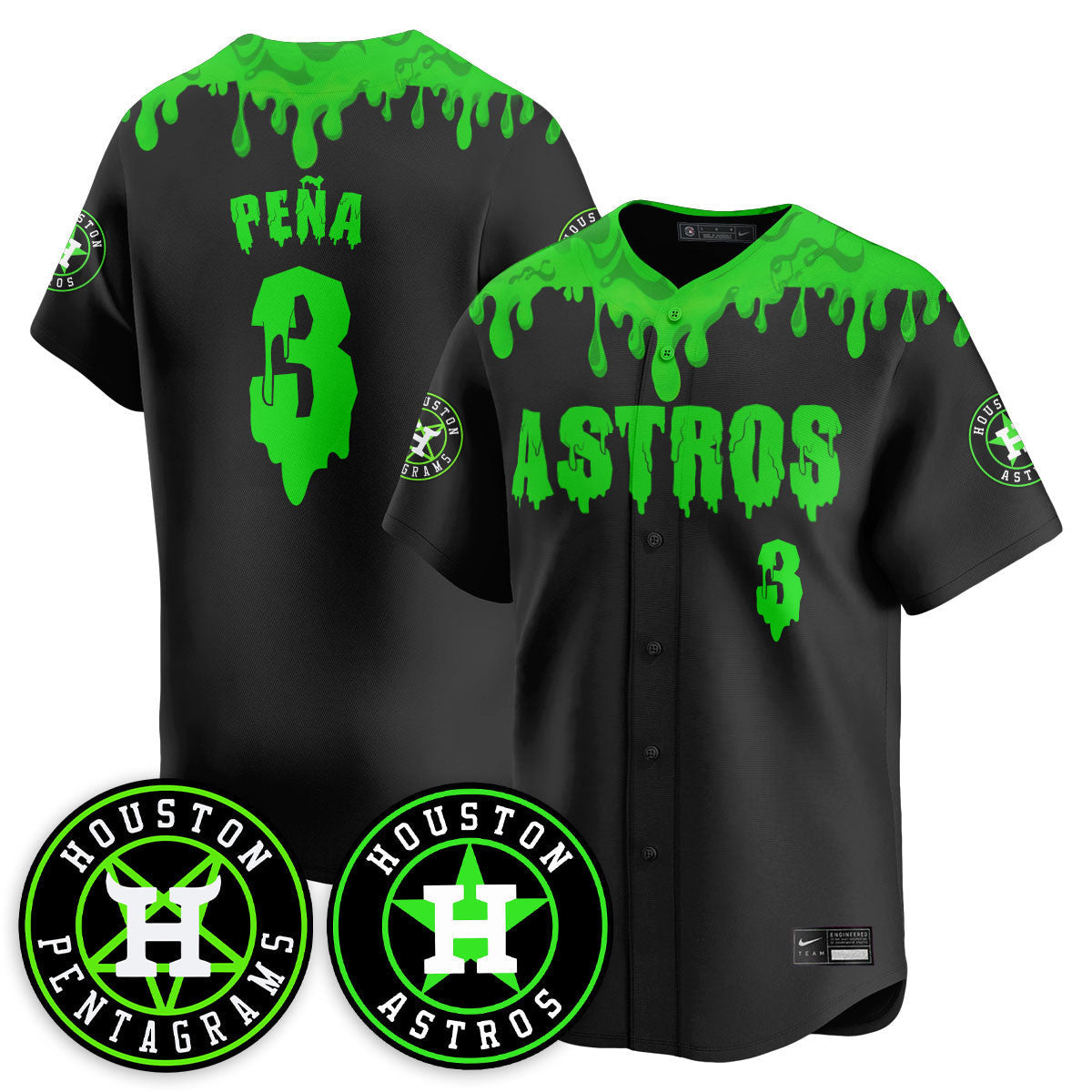 HOU "Slime Night Special" Jersey - Stitched