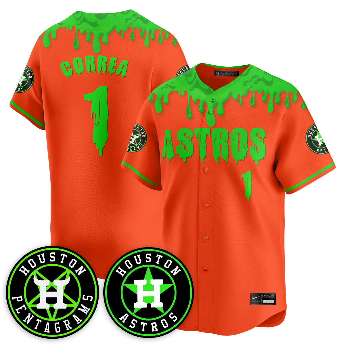 HOU "Slime Night Special" Jersey - Stitched