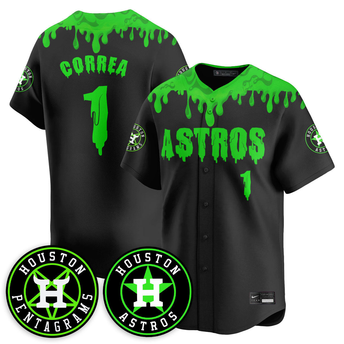 HOU "Slime Night Special" Jersey - Stitched