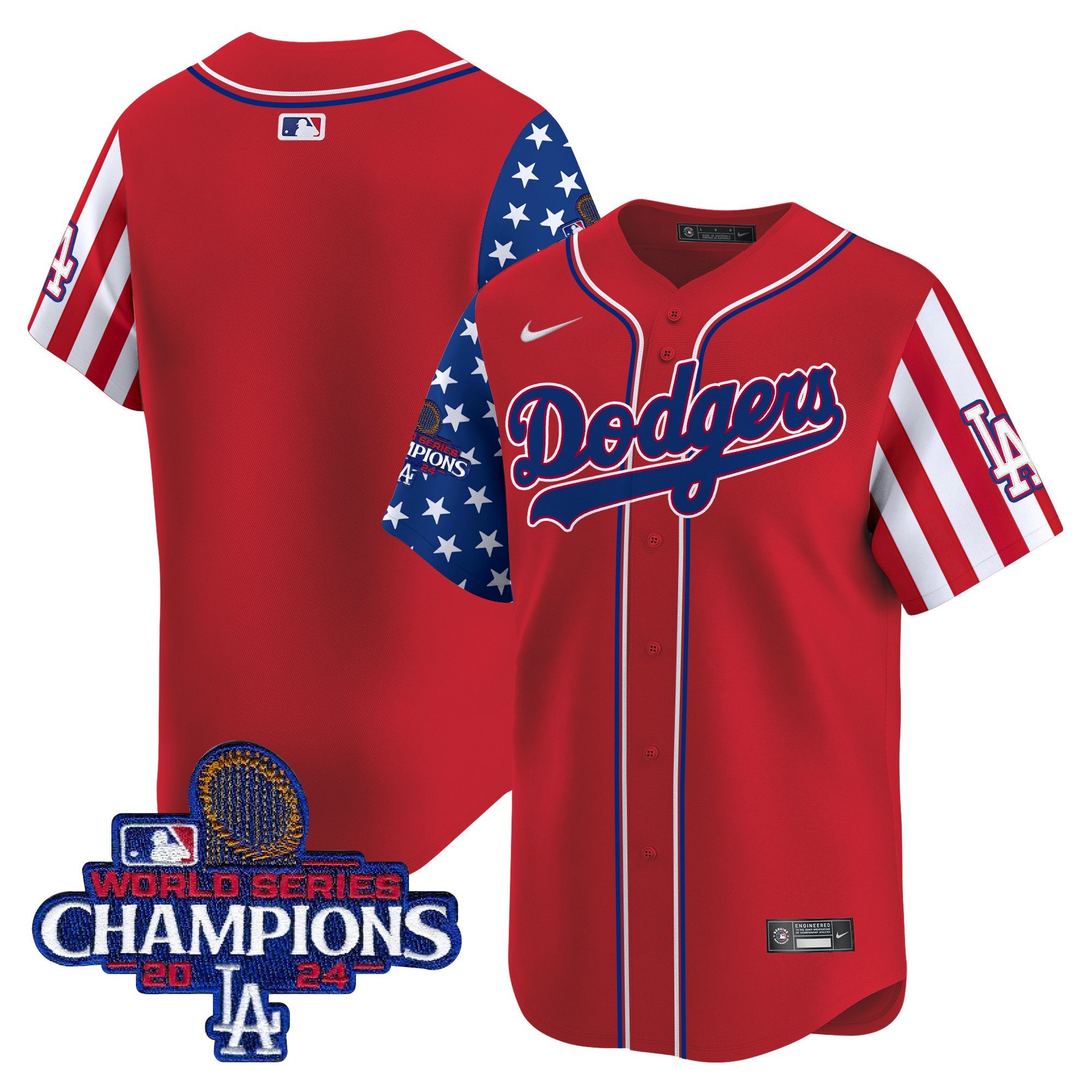 Men's Dodgers 2025 Independence Day Vapor Premier Limited Jersey - All Stitched