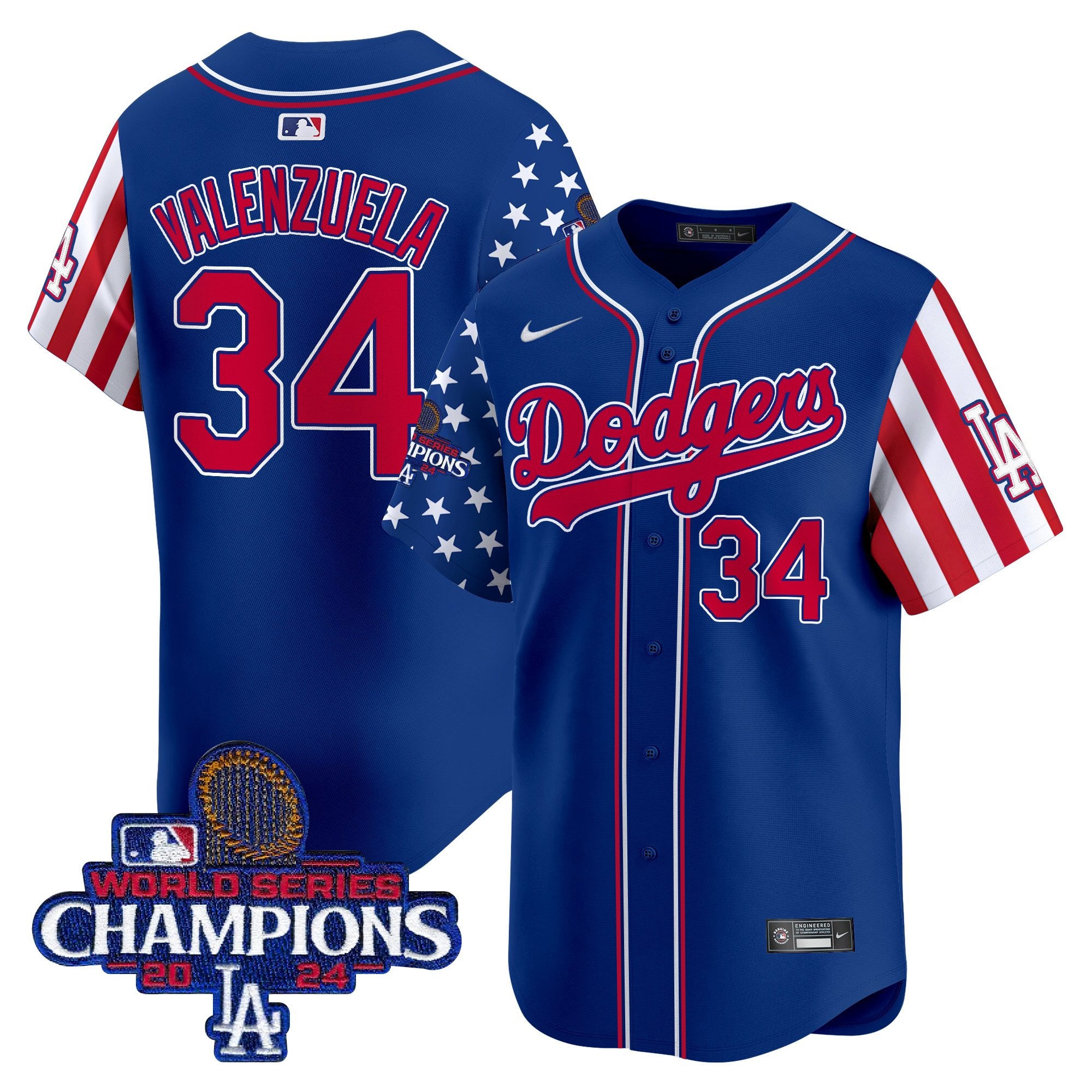 Men's Dodgers 2025 Independence Day Vapor Premier Limited Jersey - All Stitched