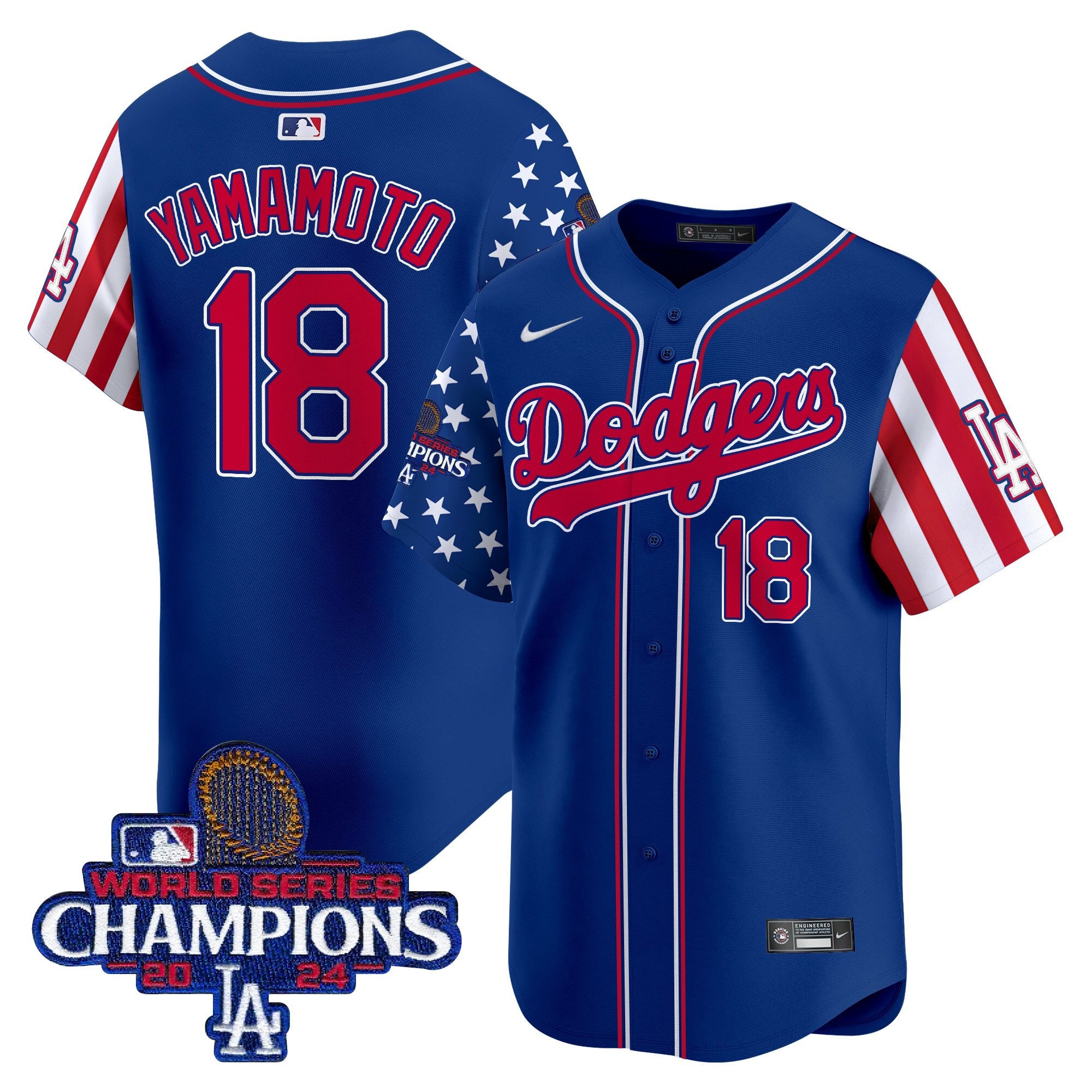 Men's Dodgers 2025 Independence Day Vapor Premier Limited Jersey - All Stitched