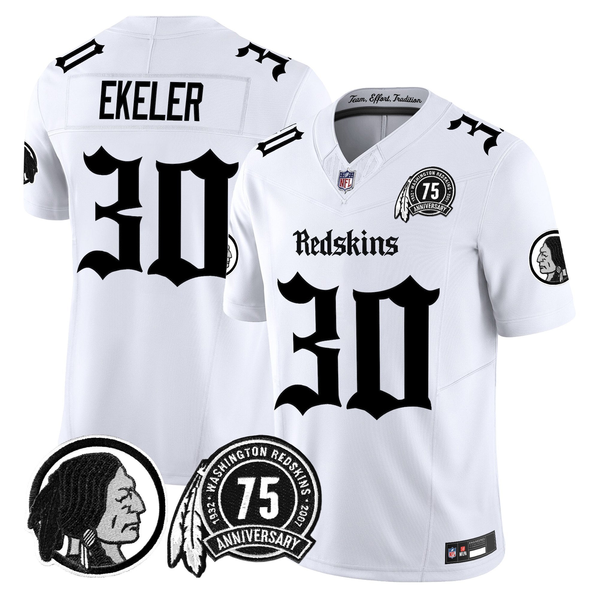 Men's Washington Redskins 'Gothic Capital Edition' Vapor Limited Jersey - All Stitched