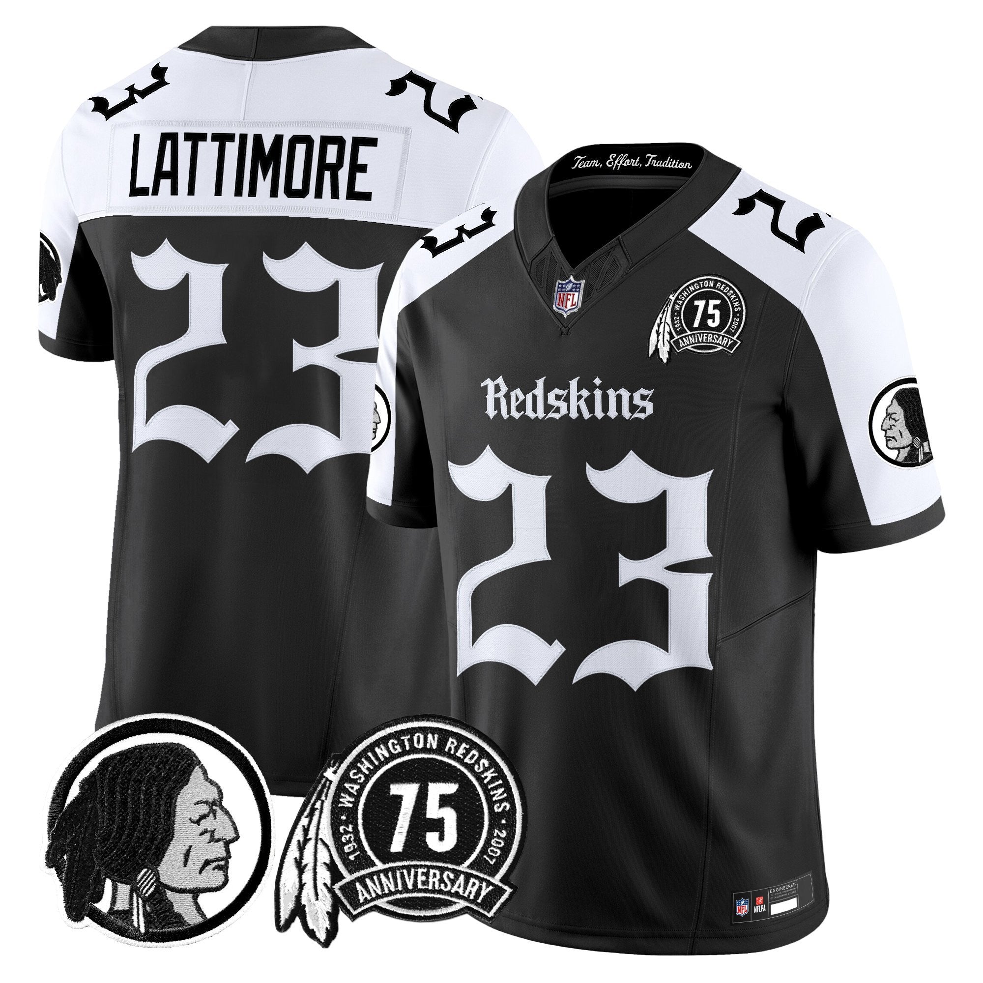 Men's Washington Redskins 'Gothic Capital Edition' Vapor Limited Jersey - All Stitched