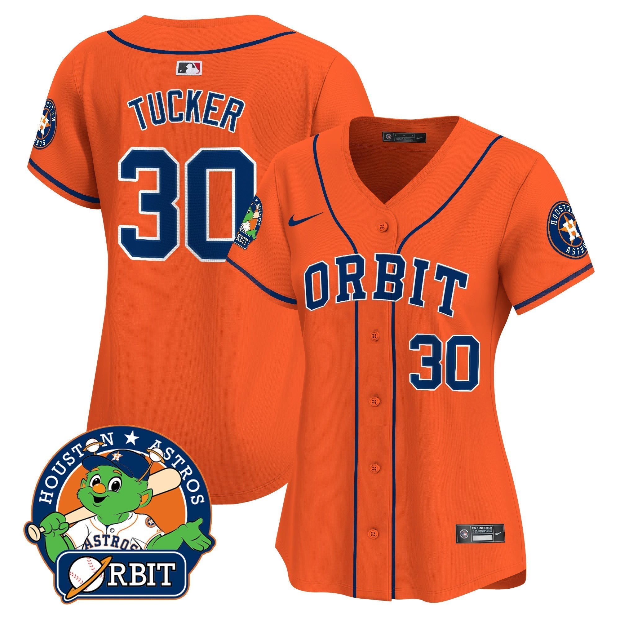 Women's Astros Orbit Patch Vapor Premier Limited Jersey - Stitched