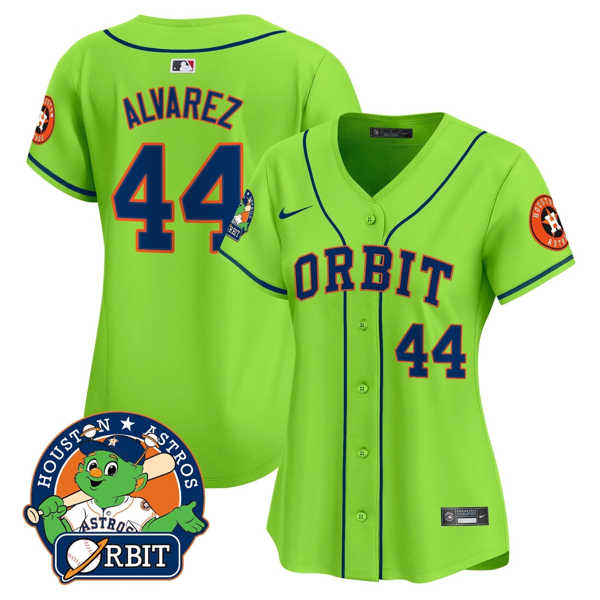Women's Astros Orbit Patch Vapor Premier Limited Jersey - Stitched