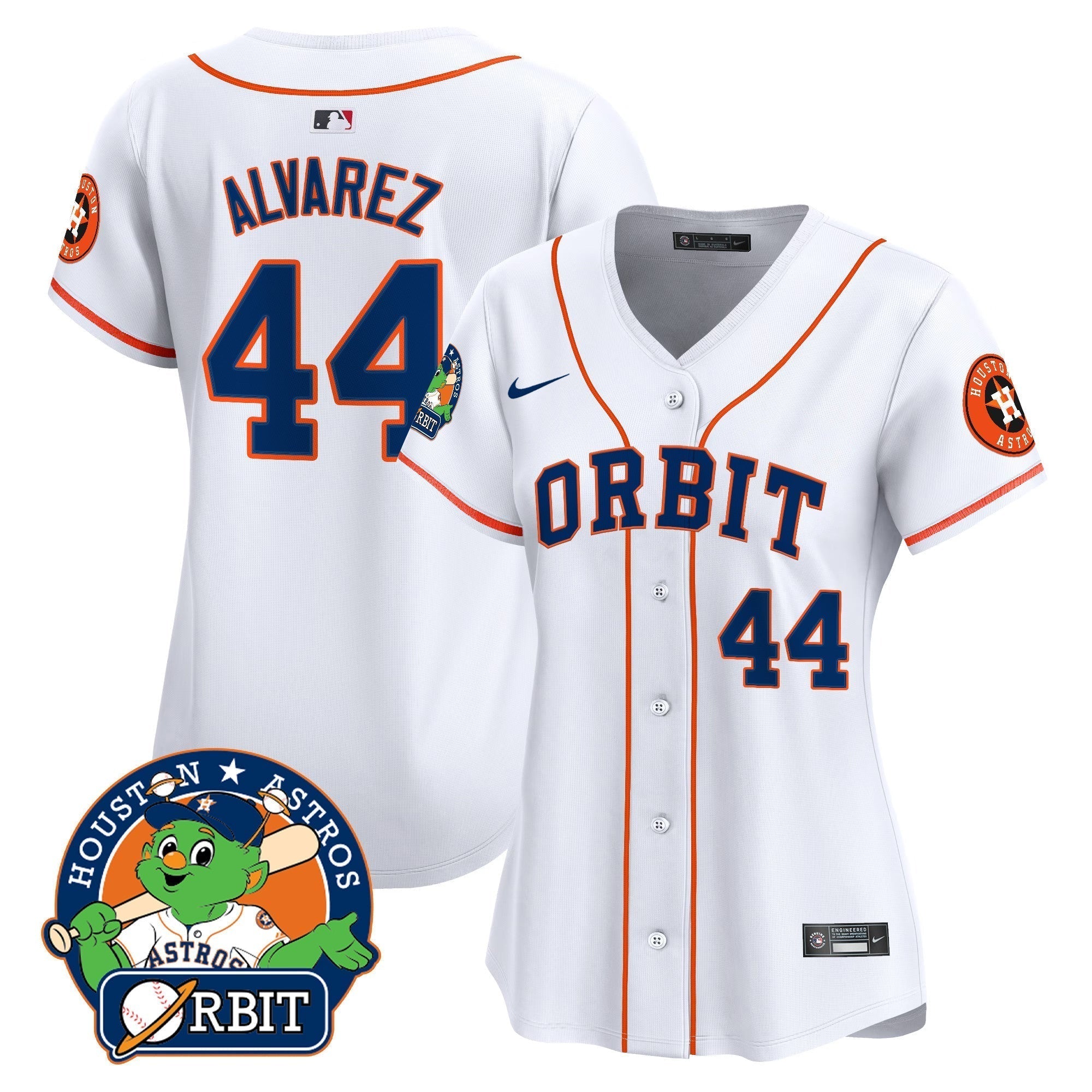 Women's Astros Orbit Patch Vapor Premier Limited Jersey - Stitched