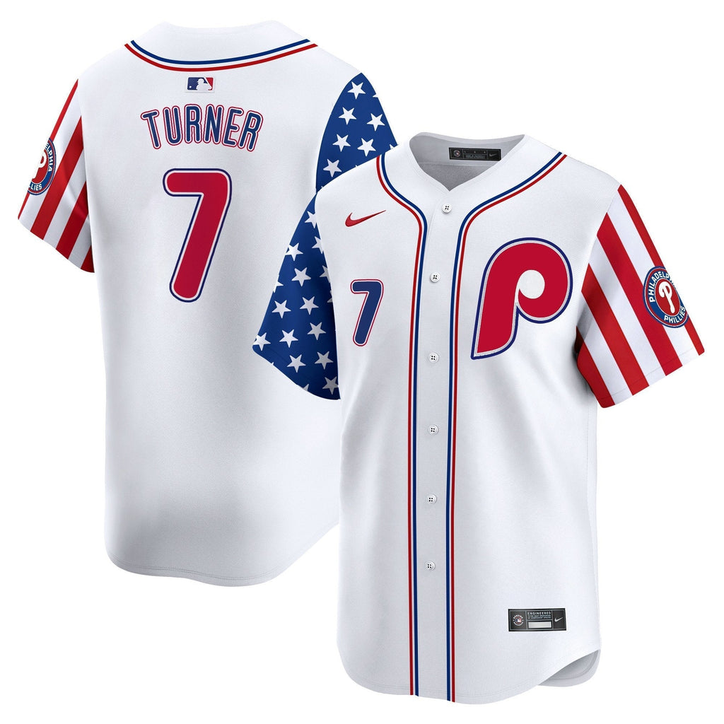 Phillies 2025 Independence Day Vapor Premier Limited Jersey - Stitched
