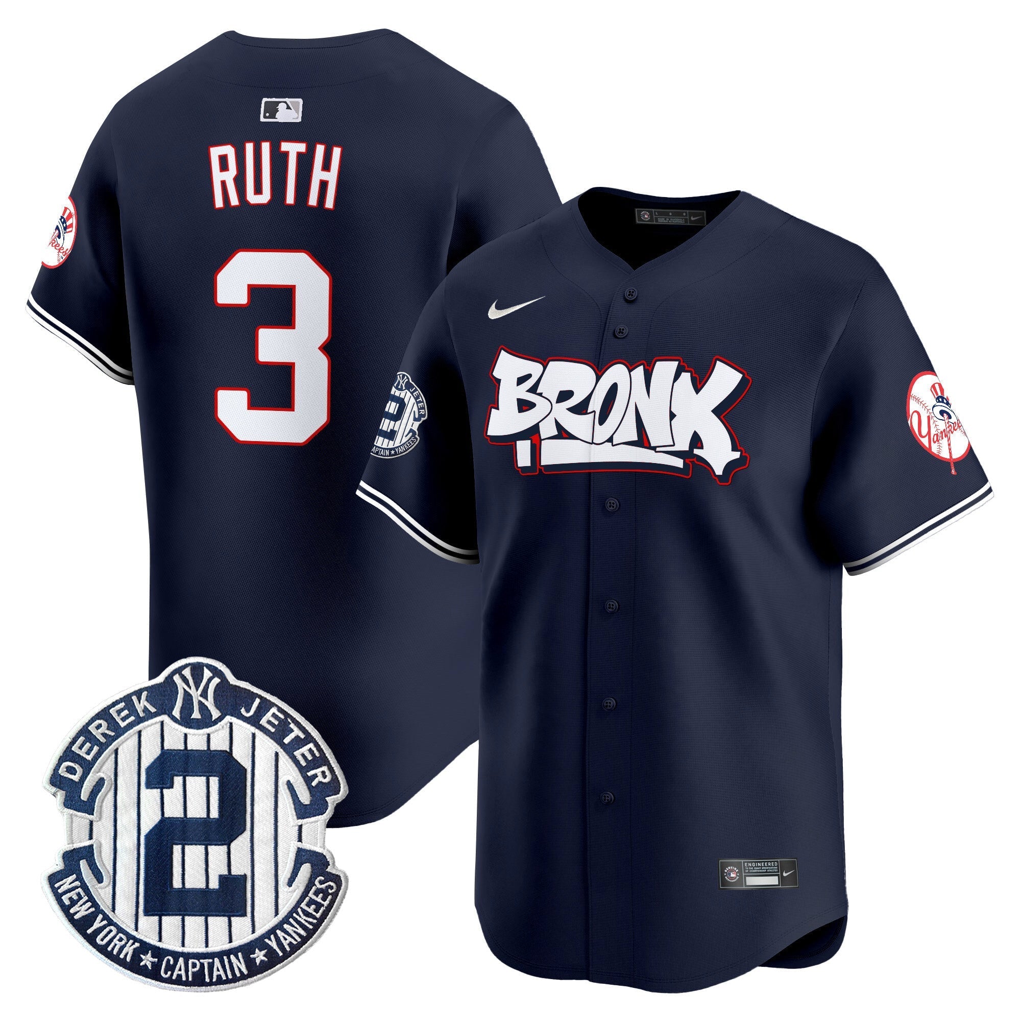 NYY The Bronx Graffiti Vapor Premier Limited Jersey V4 - Stitched