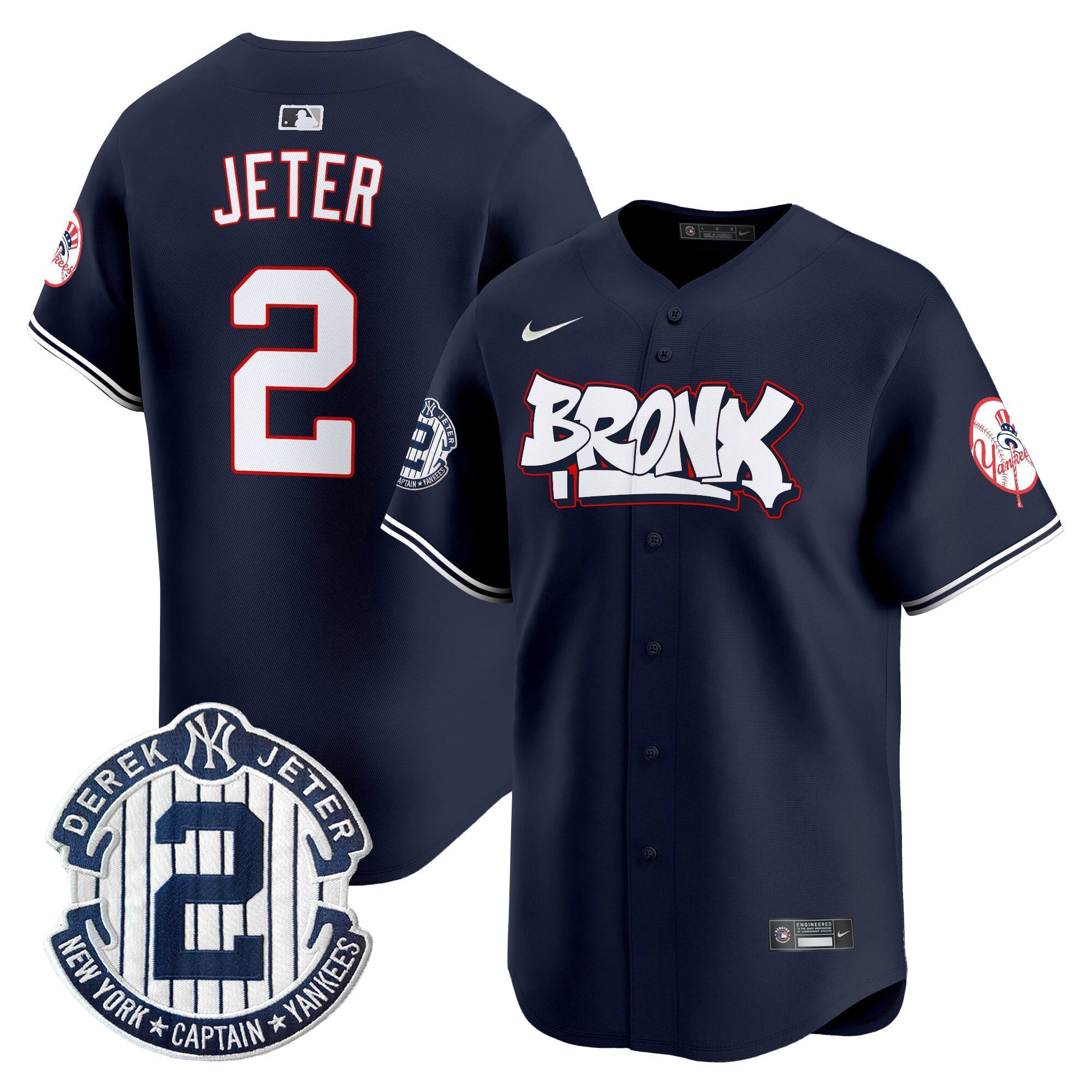 NYY The Bronx Graffiti Vapor Premier Limited Jersey V4 - Stitched