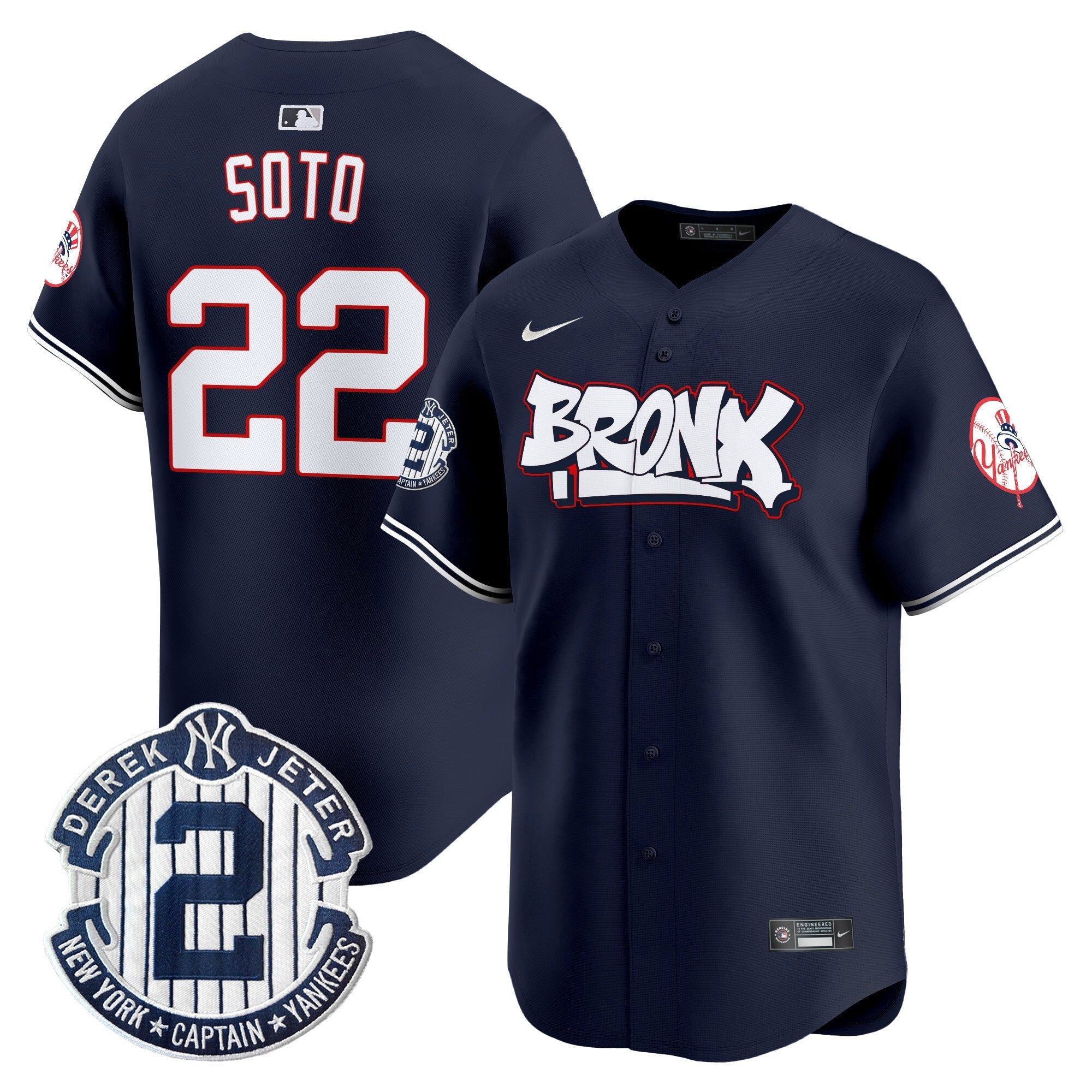 NYY The Bronx Graffiti Vapor Premier Limited Jersey V4 - Stitched