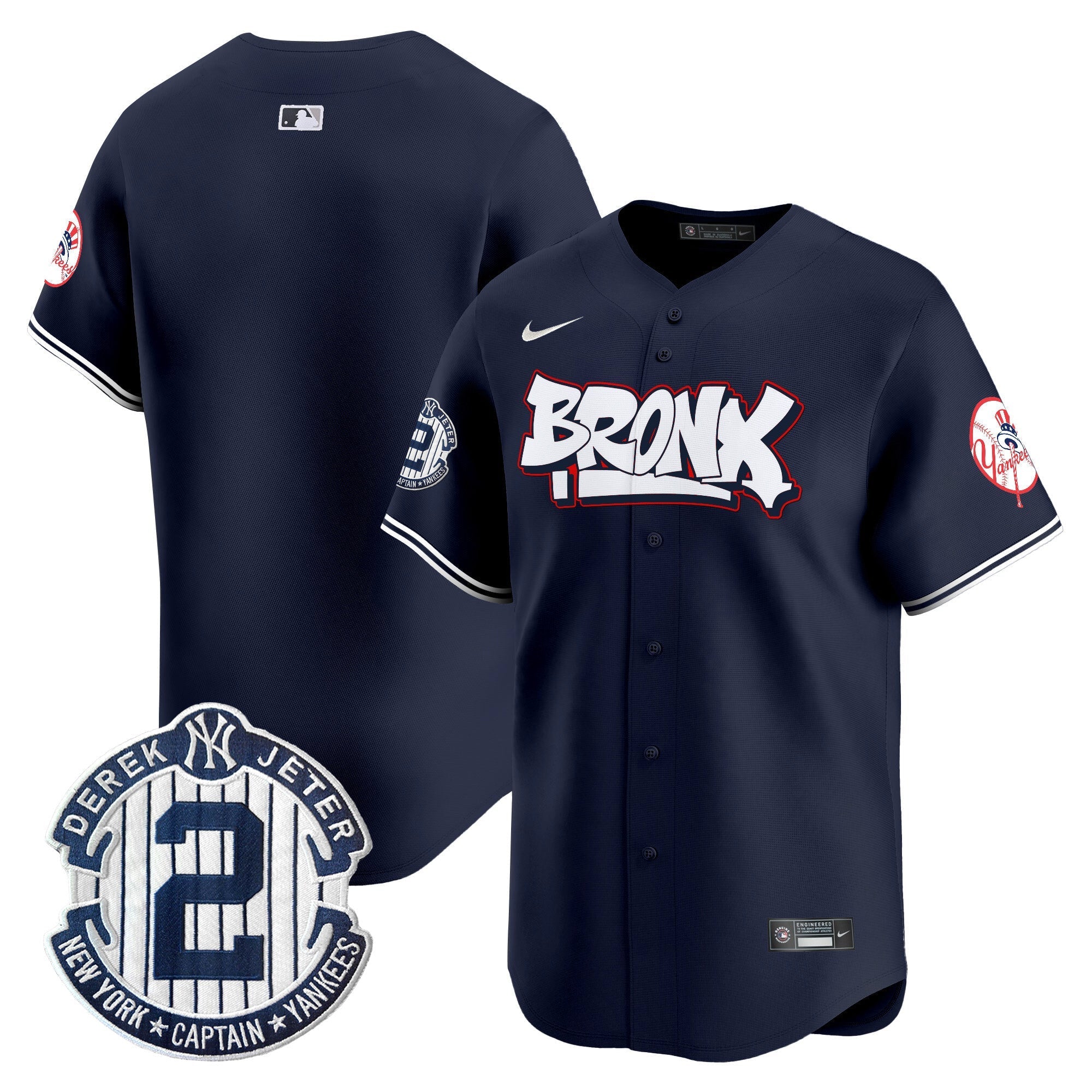 NYY The Bronx Graffiti Vapor Premier Limited Jersey V4 - Stitched