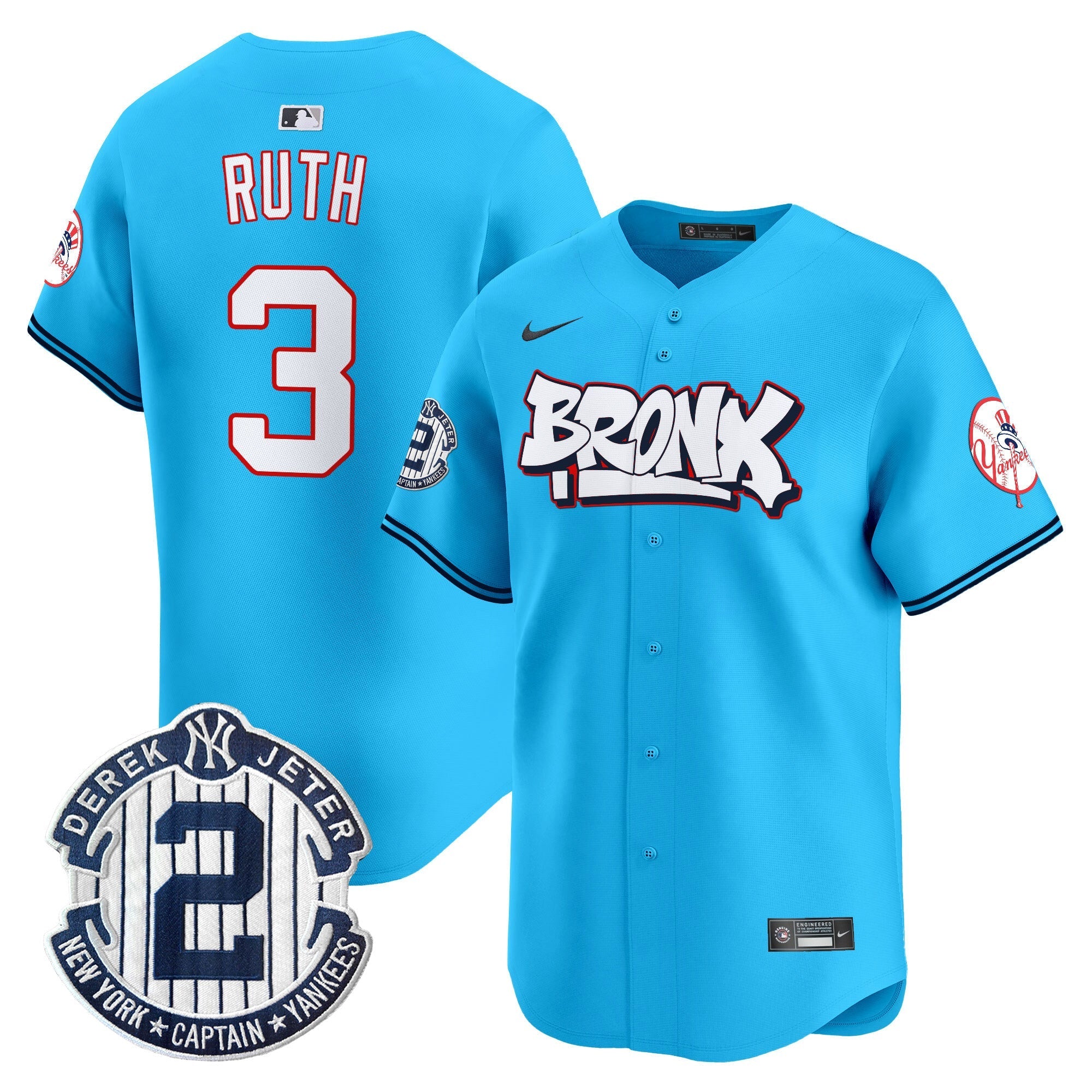 NYY The Bronx Graffiti Vapor Premier Limited Jersey V4 - Stitched