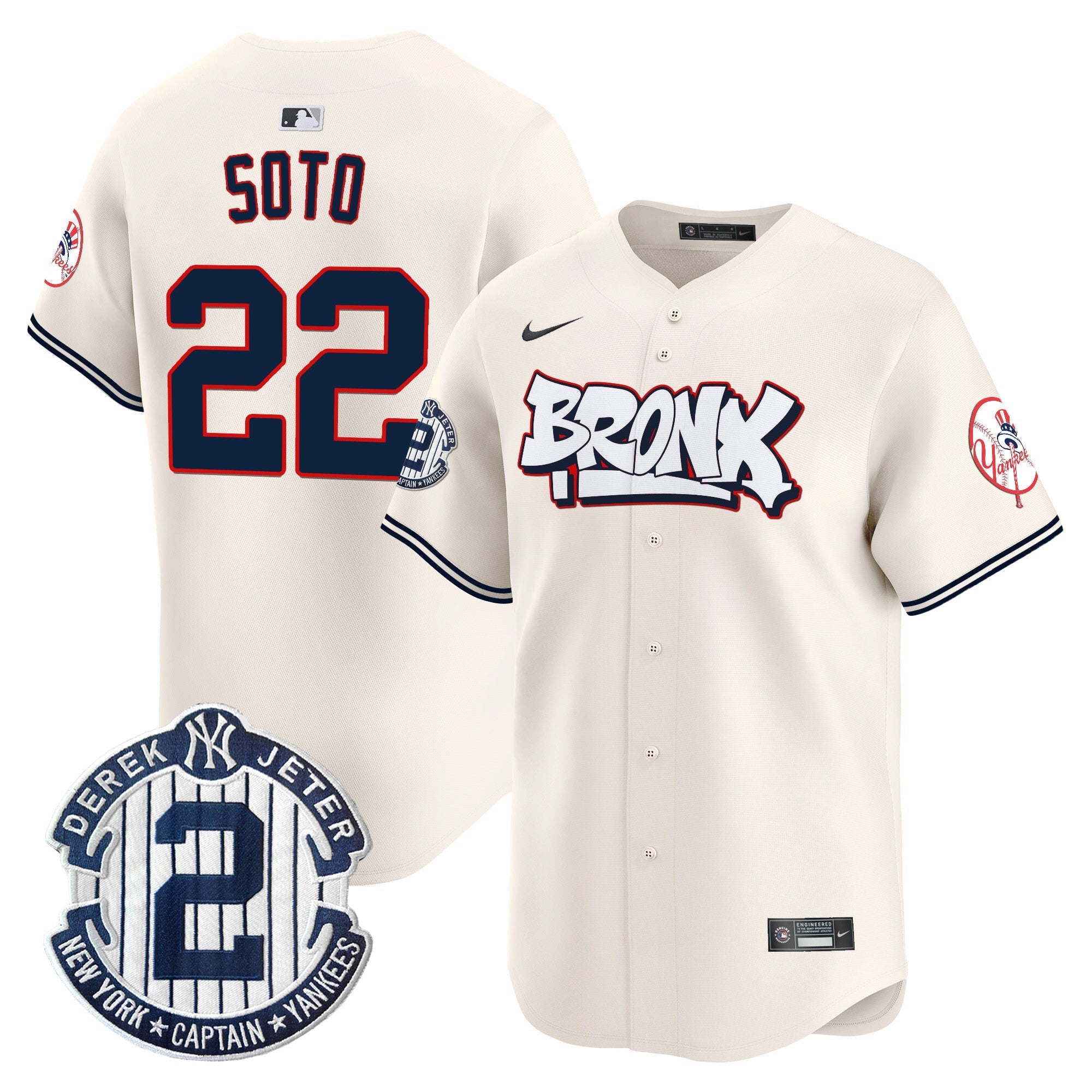 NYY The Bronx Graffiti Vapor Premier Limited Jersey V4 - Stitched