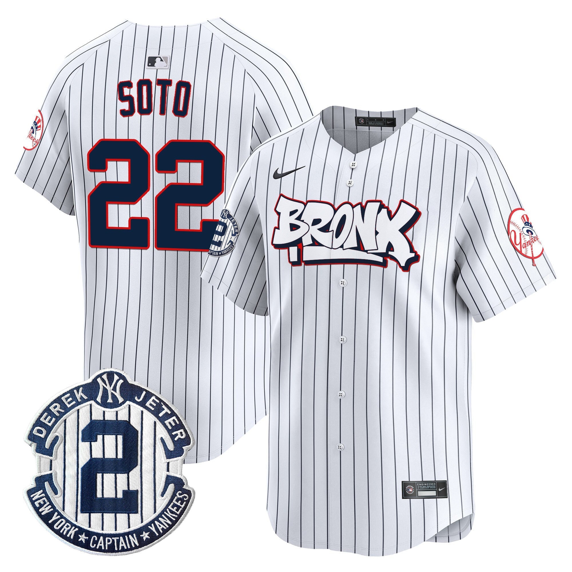 NYY The Bronx Graffiti Vapor Premier Limited Jersey V4 - Stitched