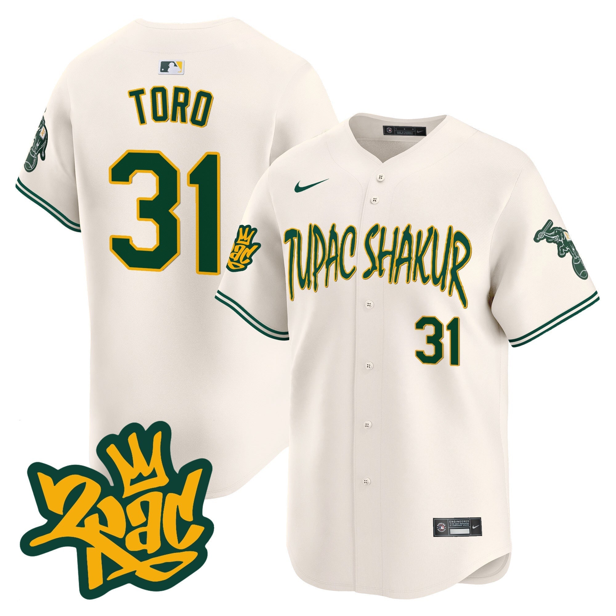OAK Tupac Shakur Vapor Premier Limited Jersey - Stitched