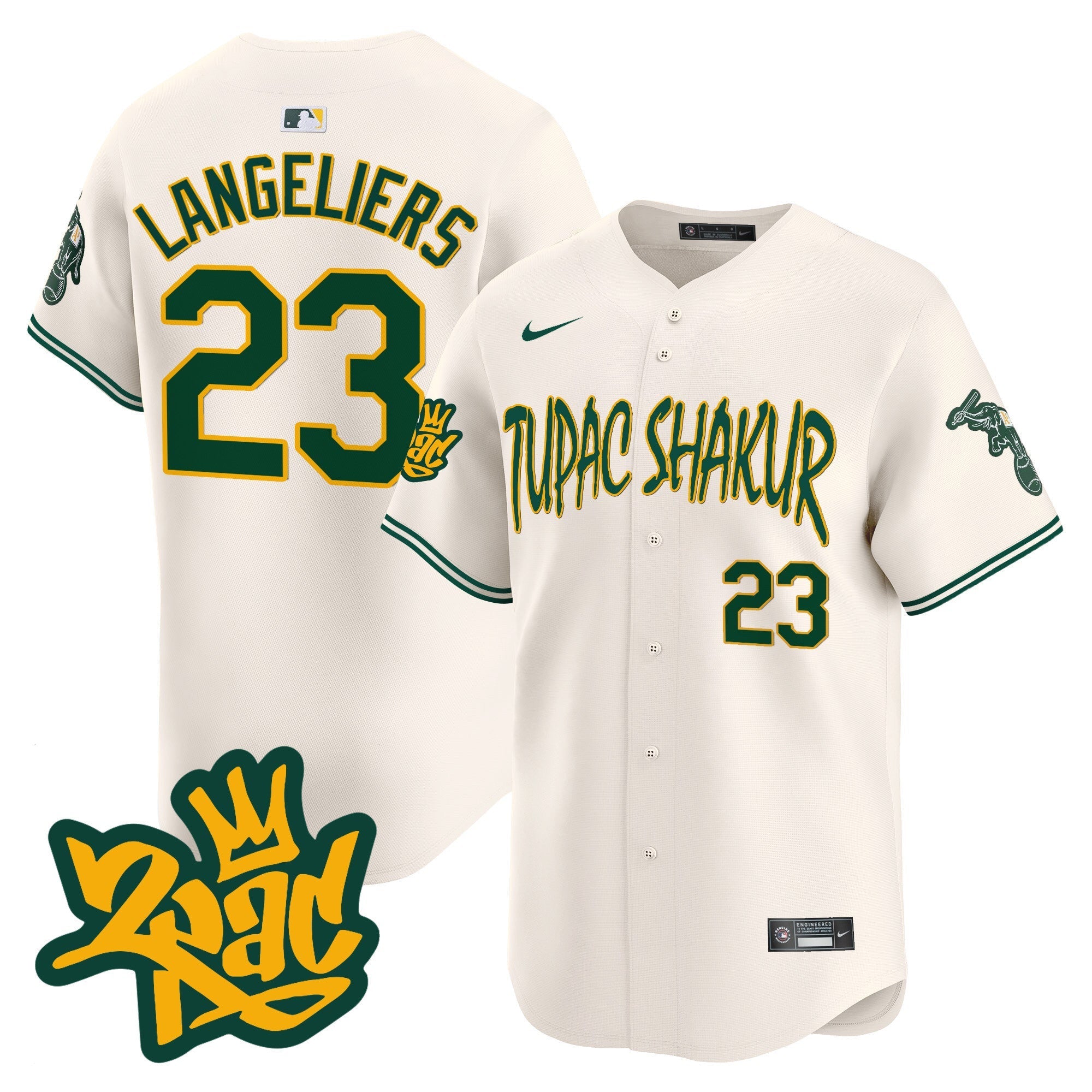 OAK Tupac Shakur Vapor Premier Limited Jersey - Stitched