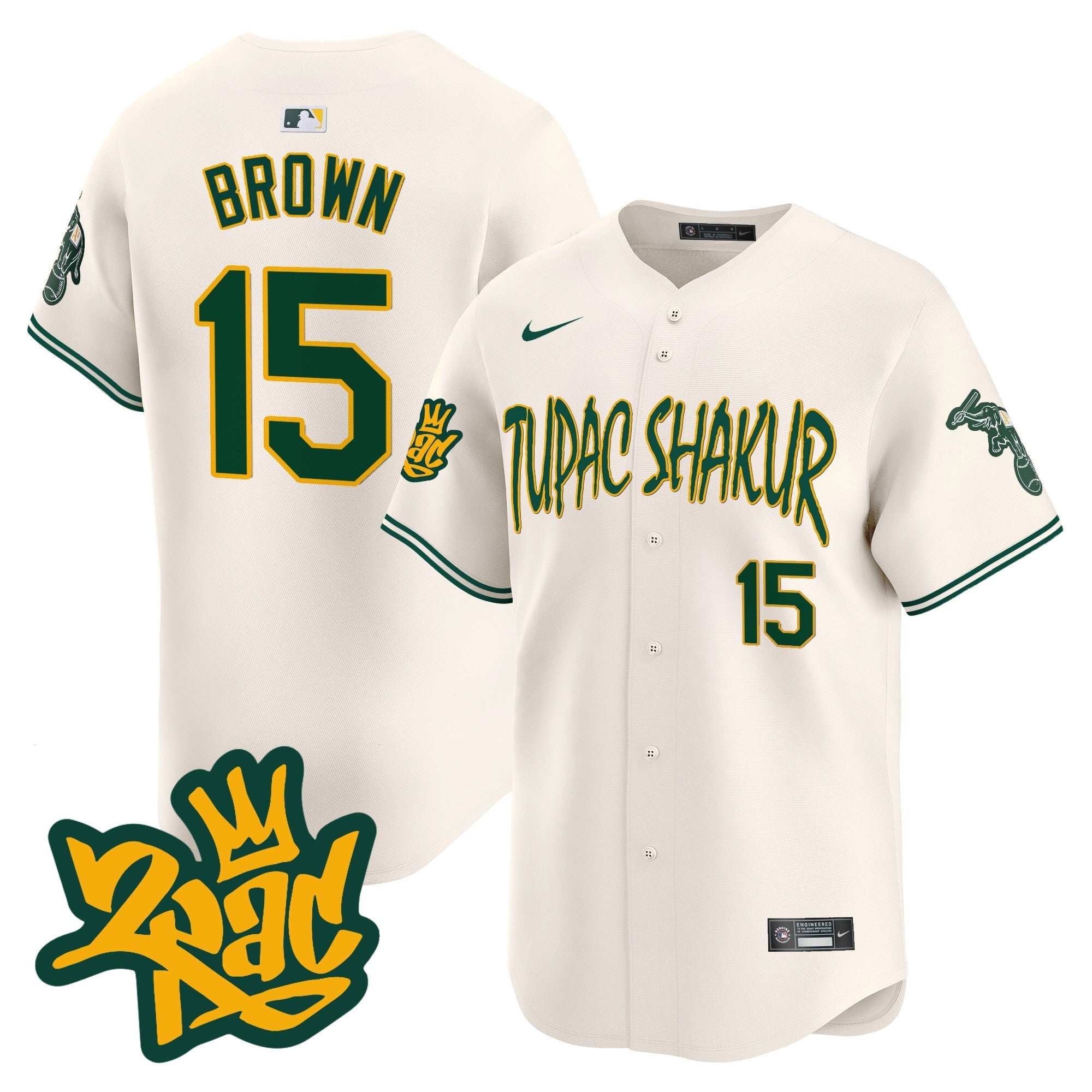 OAK Tupac Shakur Vapor Premier Limited Jersey - Stitched