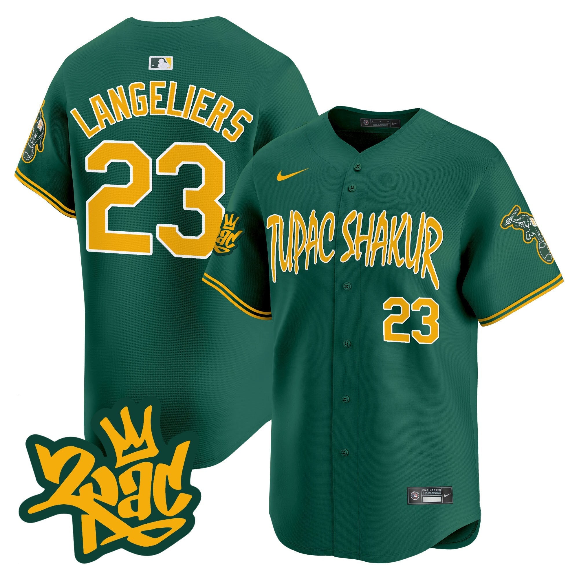 OAK Tupac Shakur Vapor Premier Limited Jersey - Stitched