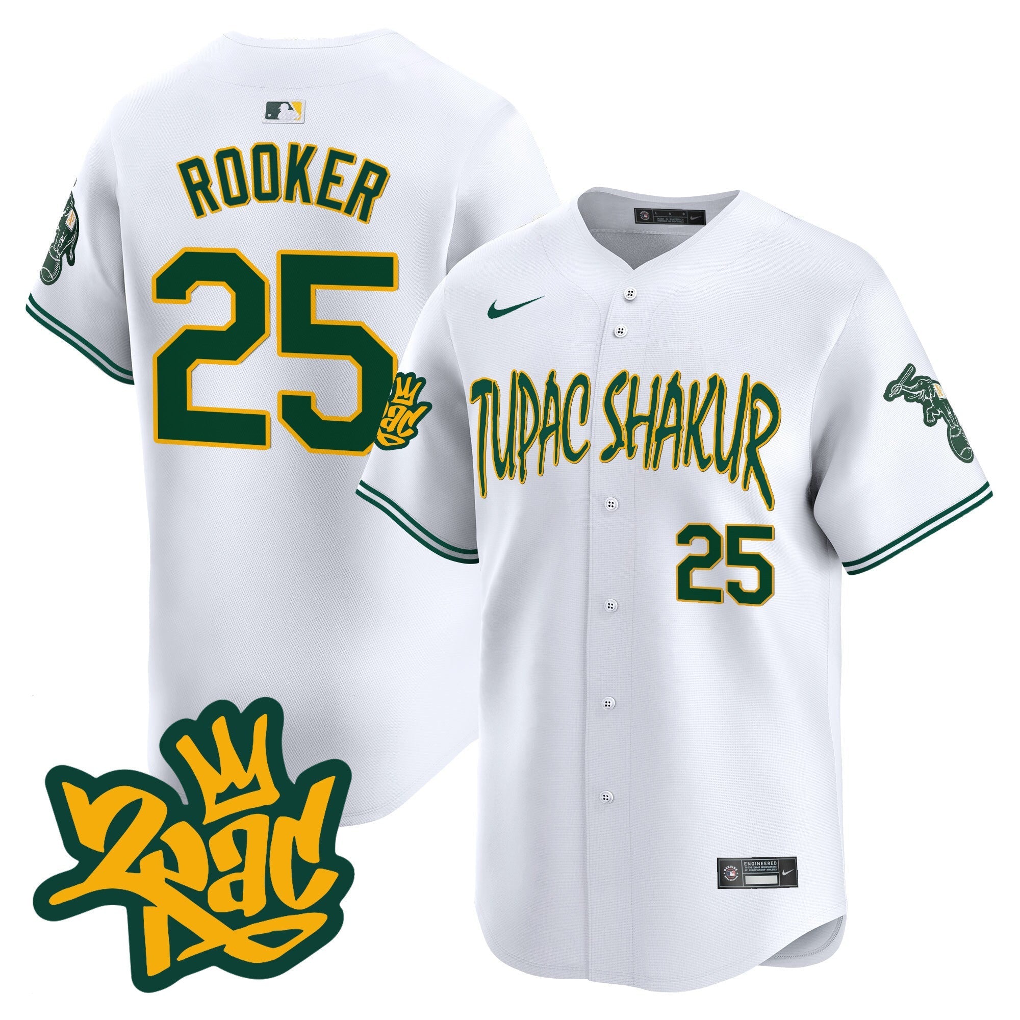 OAK Tupac Shakur Vapor Premier Limited Jersey - Stitched