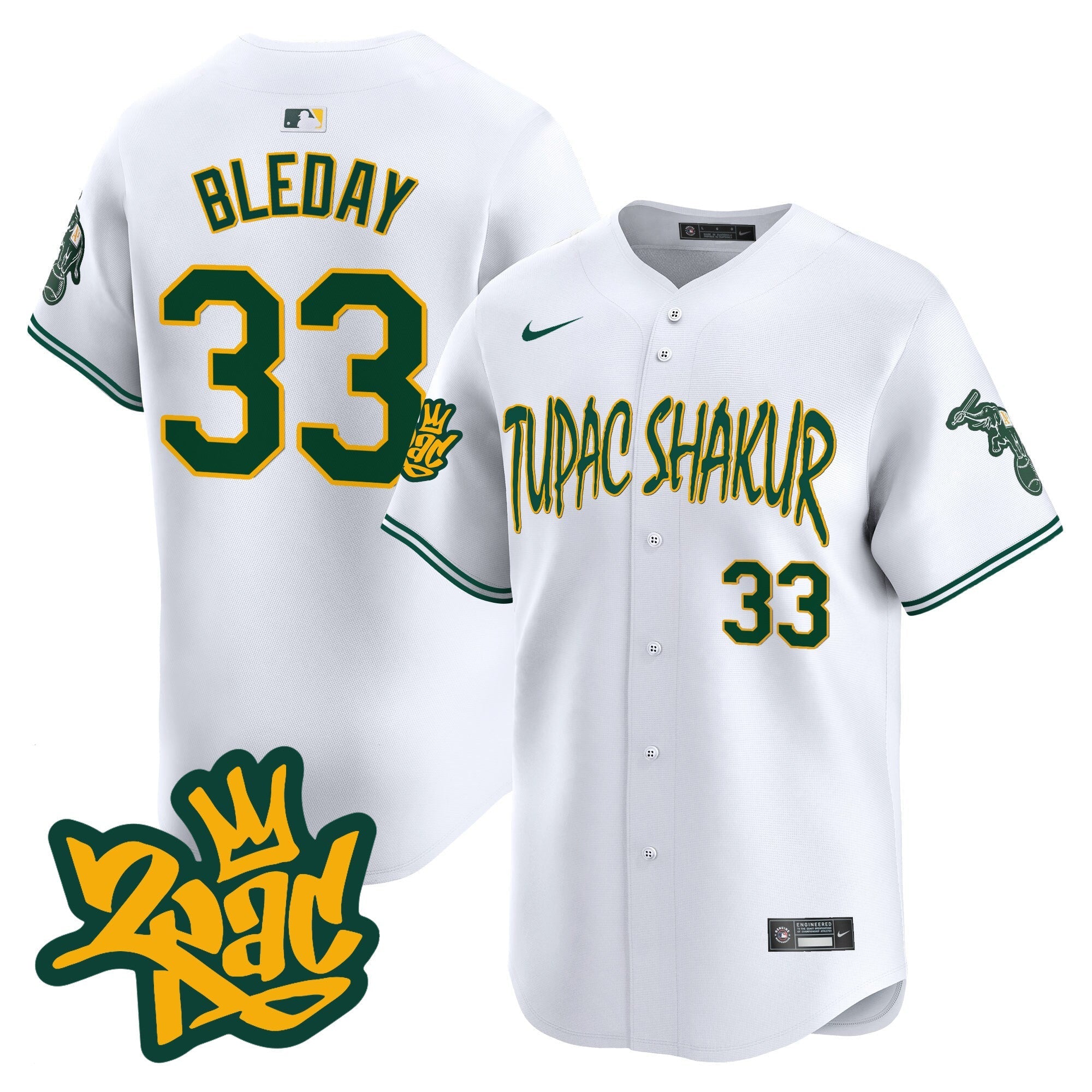 OAK Tupac Shakur Vapor Premier Limited Jersey - Stitched