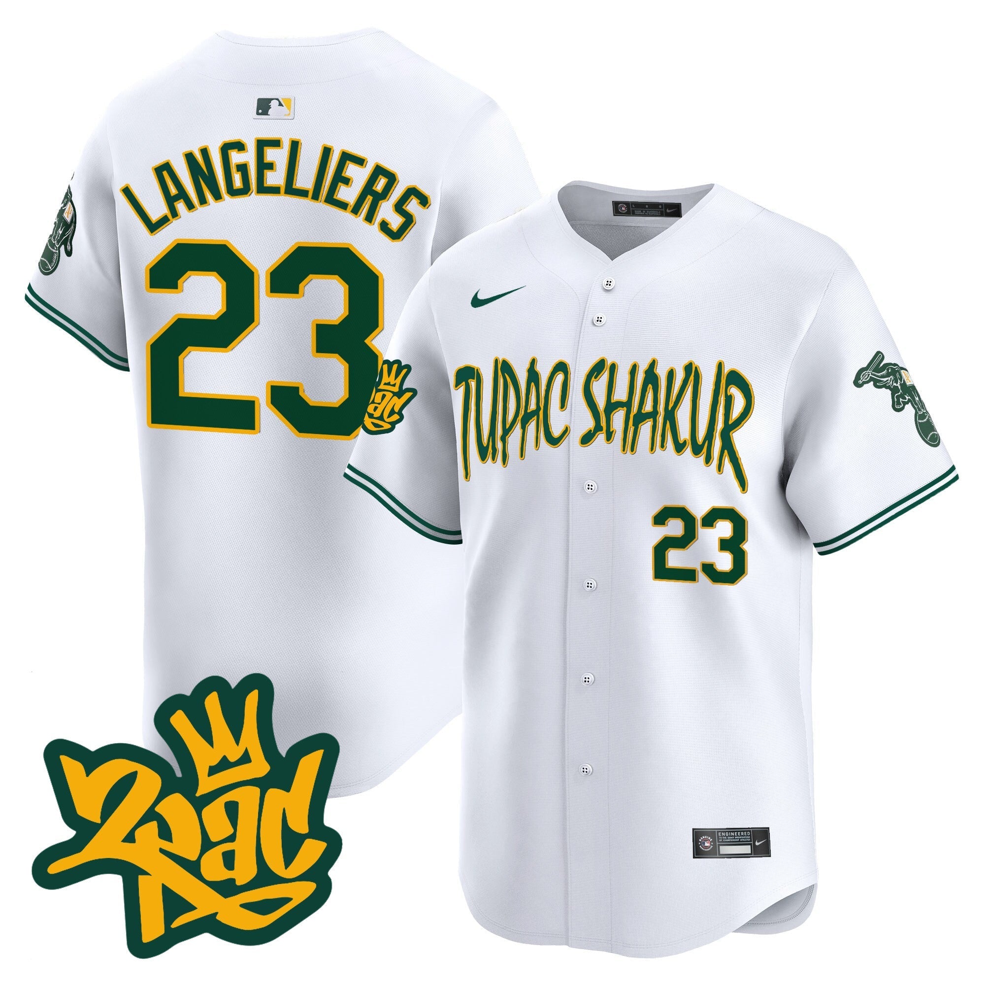 OAK Tupac Shakur Vapor Premier Limited Jersey - Stitched