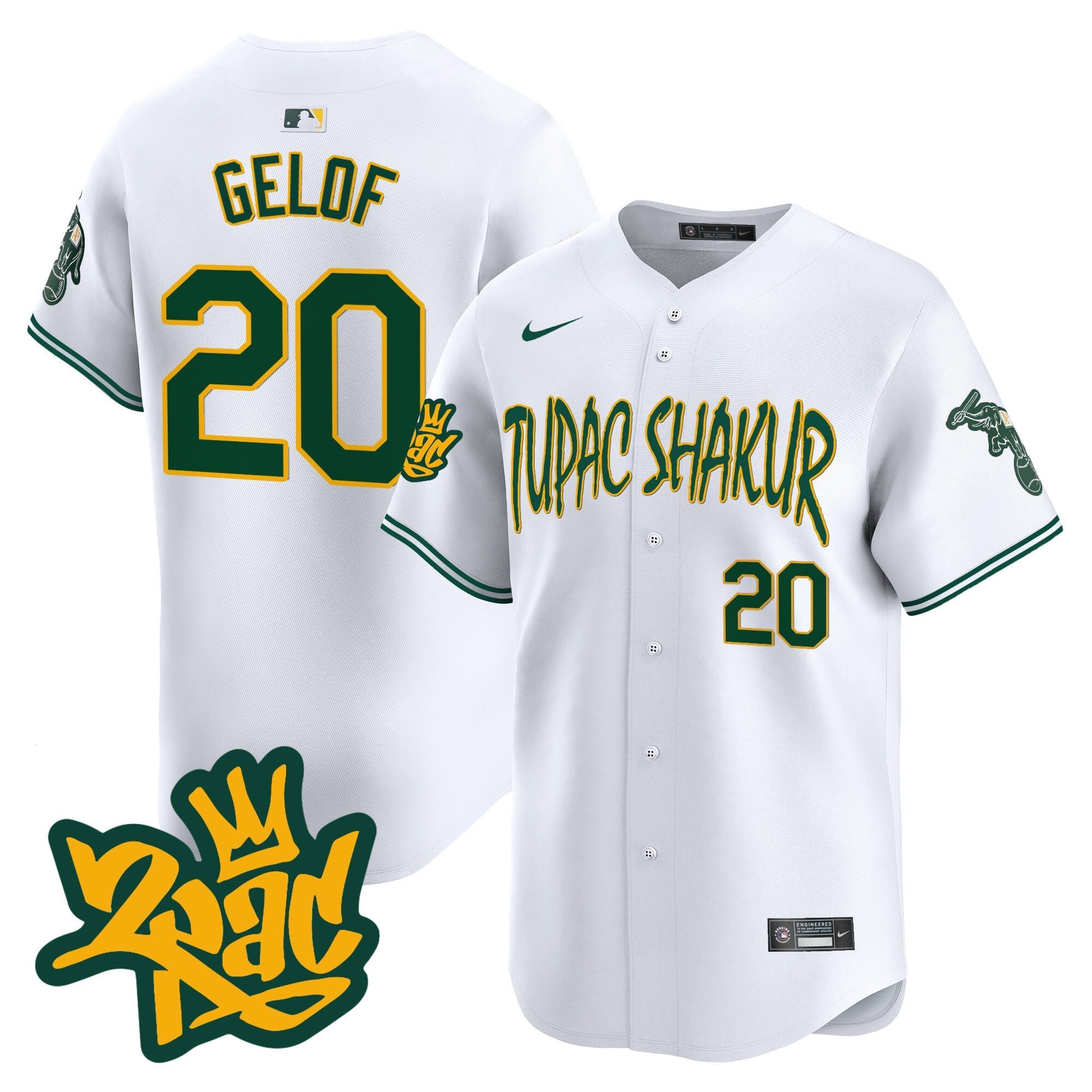 OAK Tupac Shakur Vapor Premier Limited Jersey - Stitched