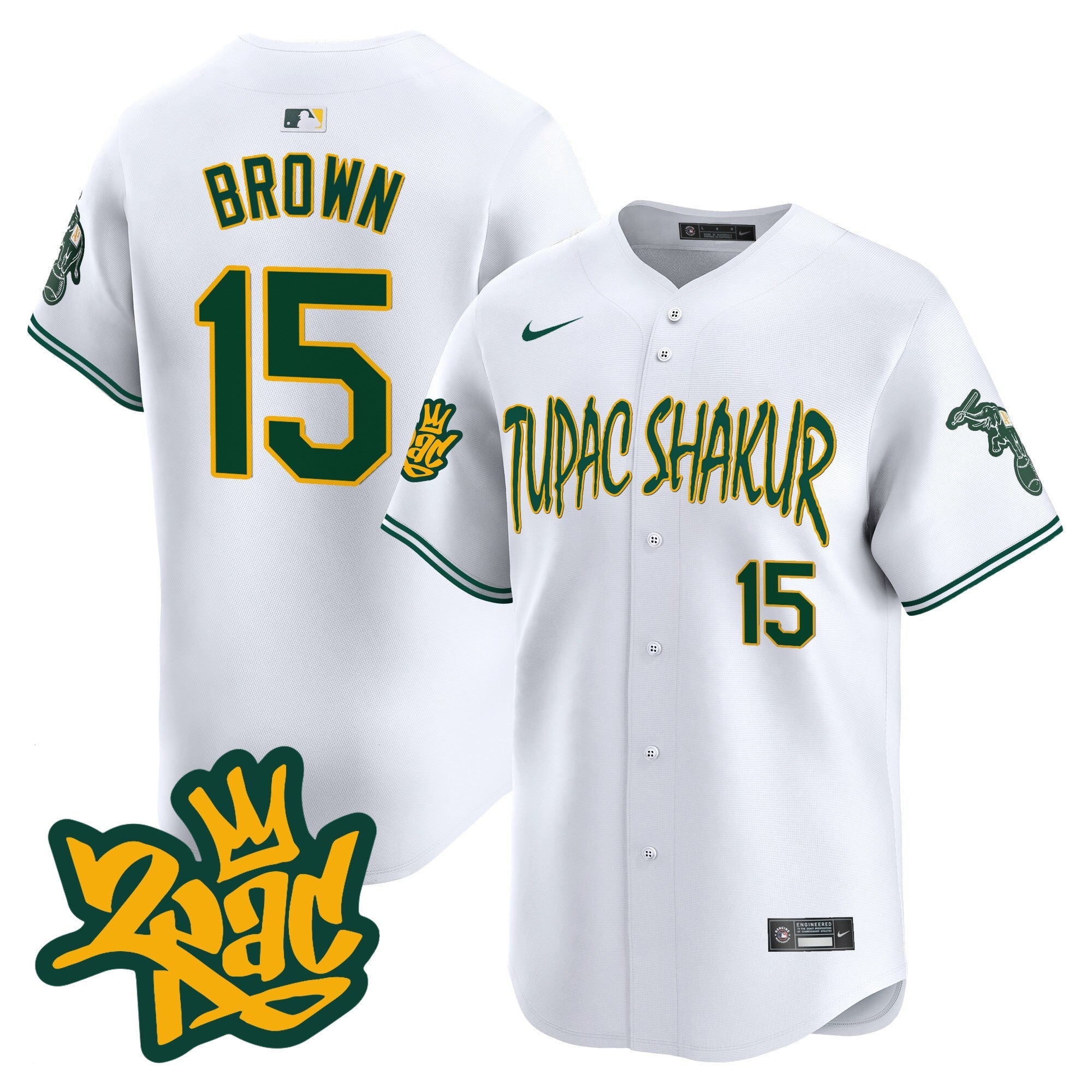 OAK Tupac Shakur Vapor Premier Limited Jersey - Stitched
