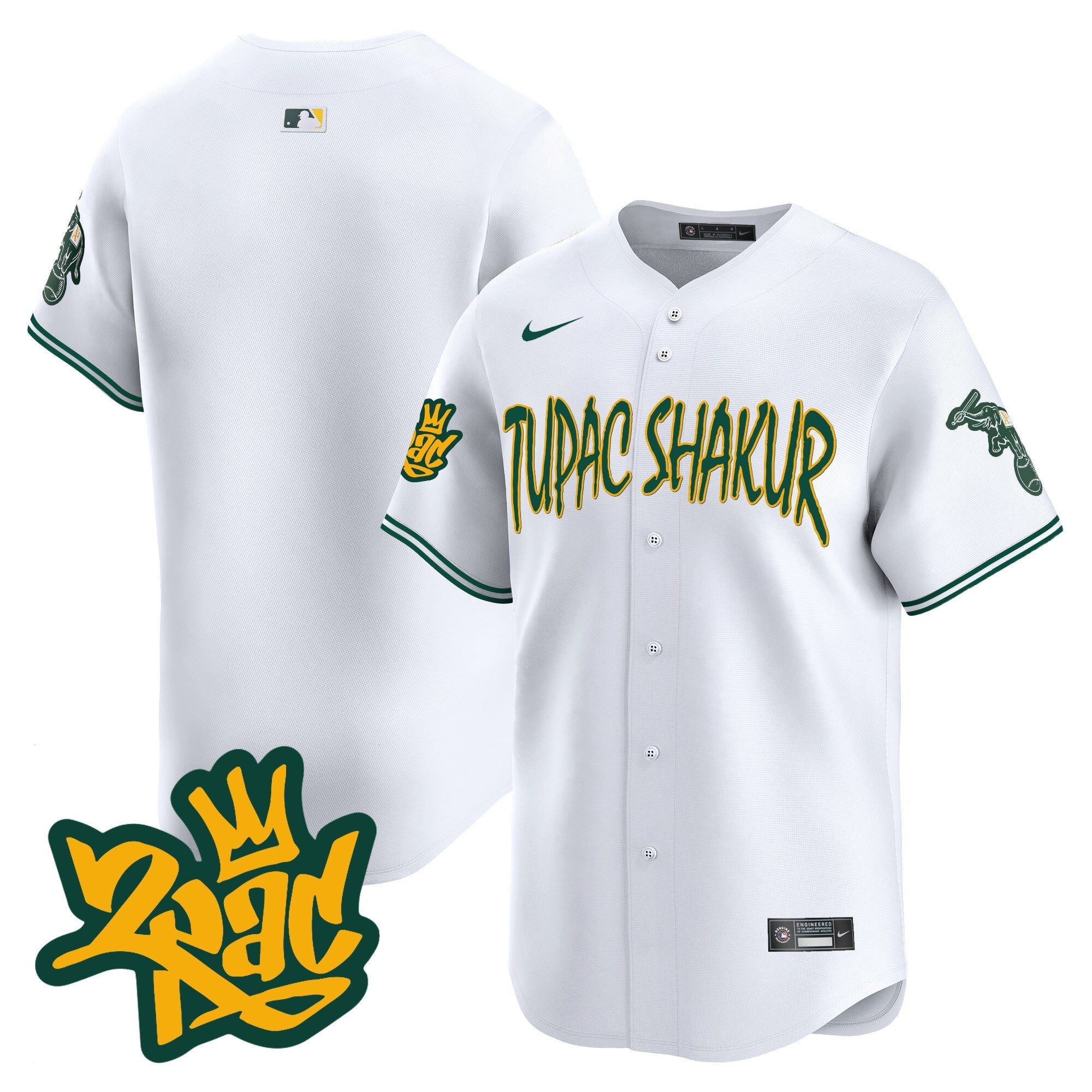 OAK Tupac Shakur Vapor Premier Limited Jersey - Stitched