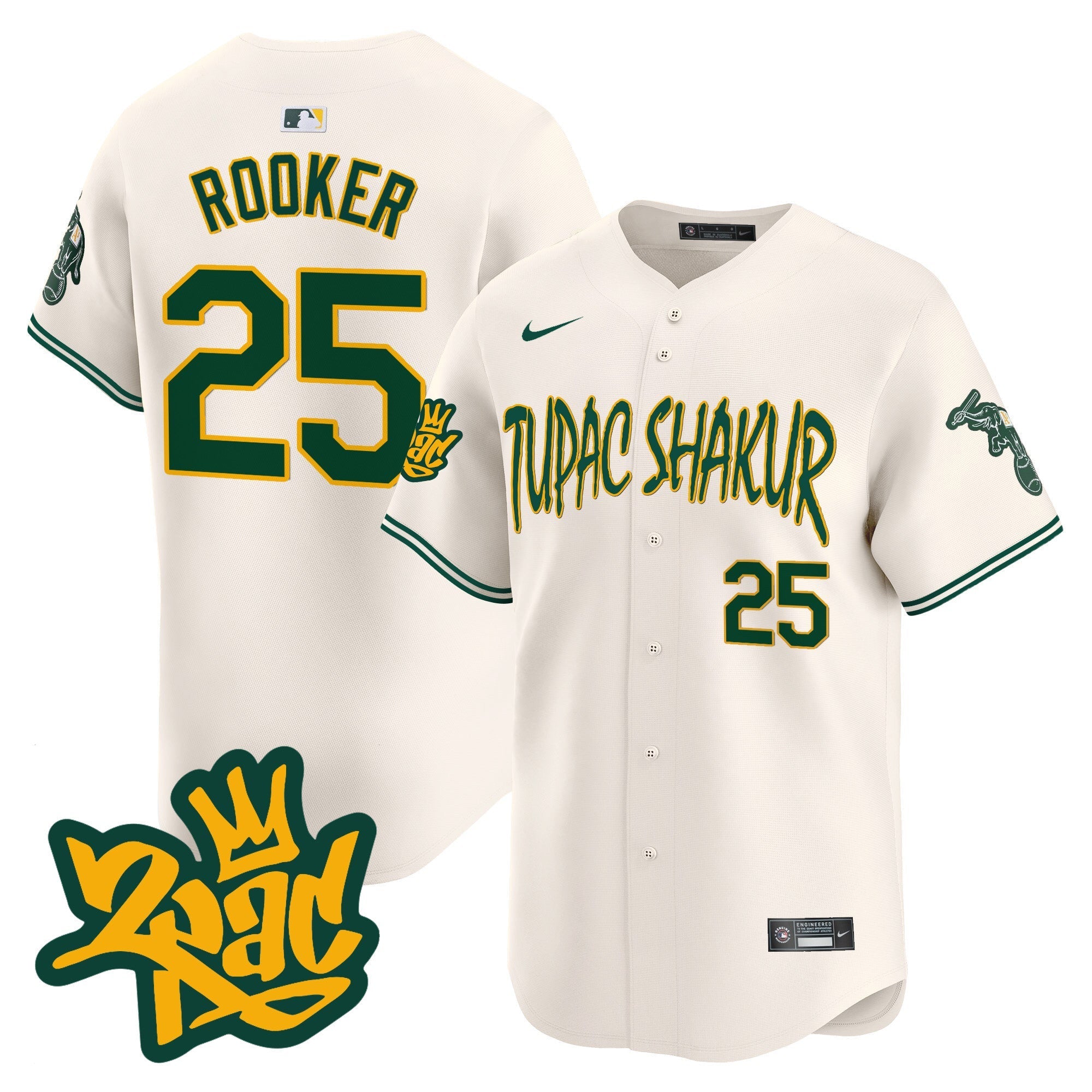 OAK Tupac Shakur Vapor Premier Limited Jersey - Stitched