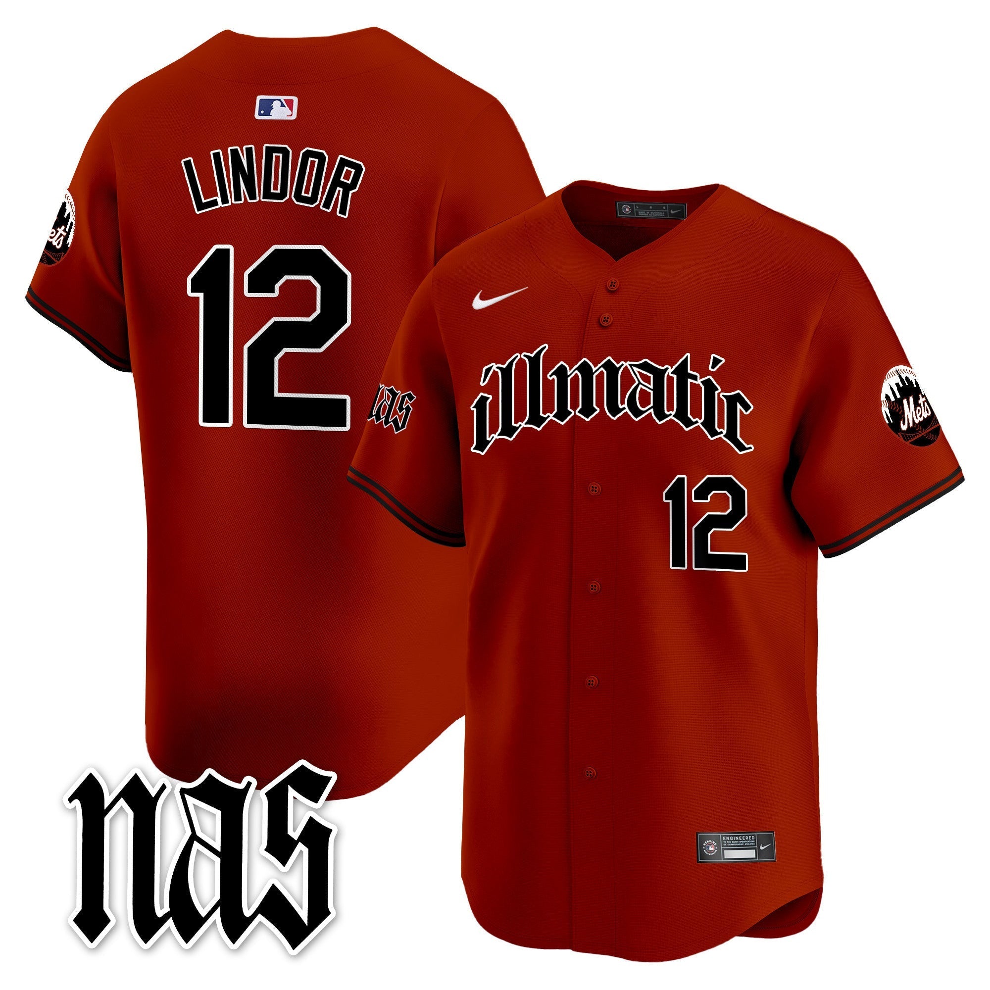 Mets Nas Illmatic Vapor Premier Limited Jersey - Stitched