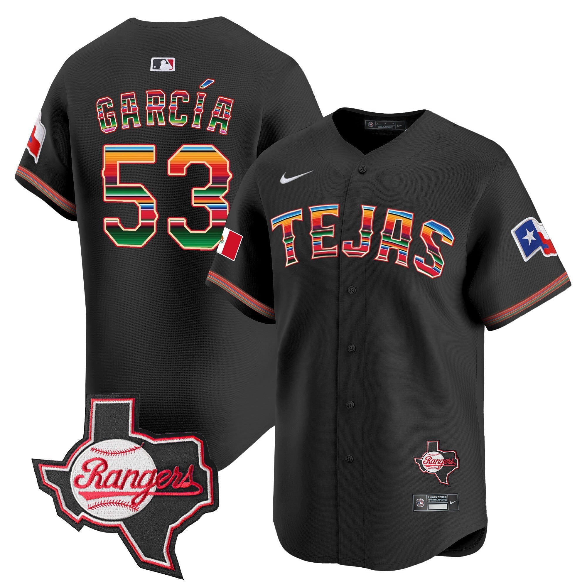 TEX Mexico Texas Patch Vapor Premier Limited Jersey - Stitched