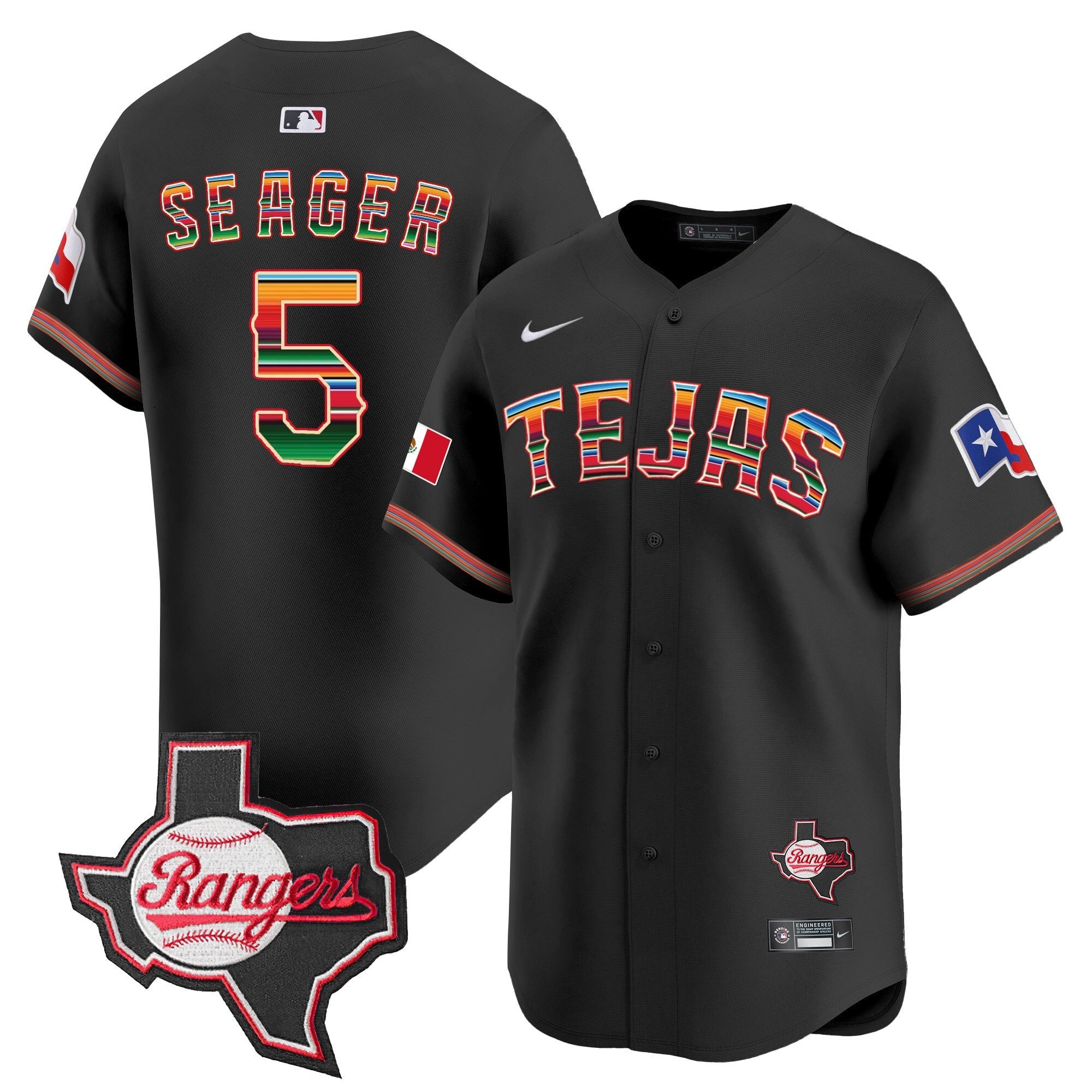 TEX Mexico Texas Patch Vapor Premier Limited Jersey - Stitched