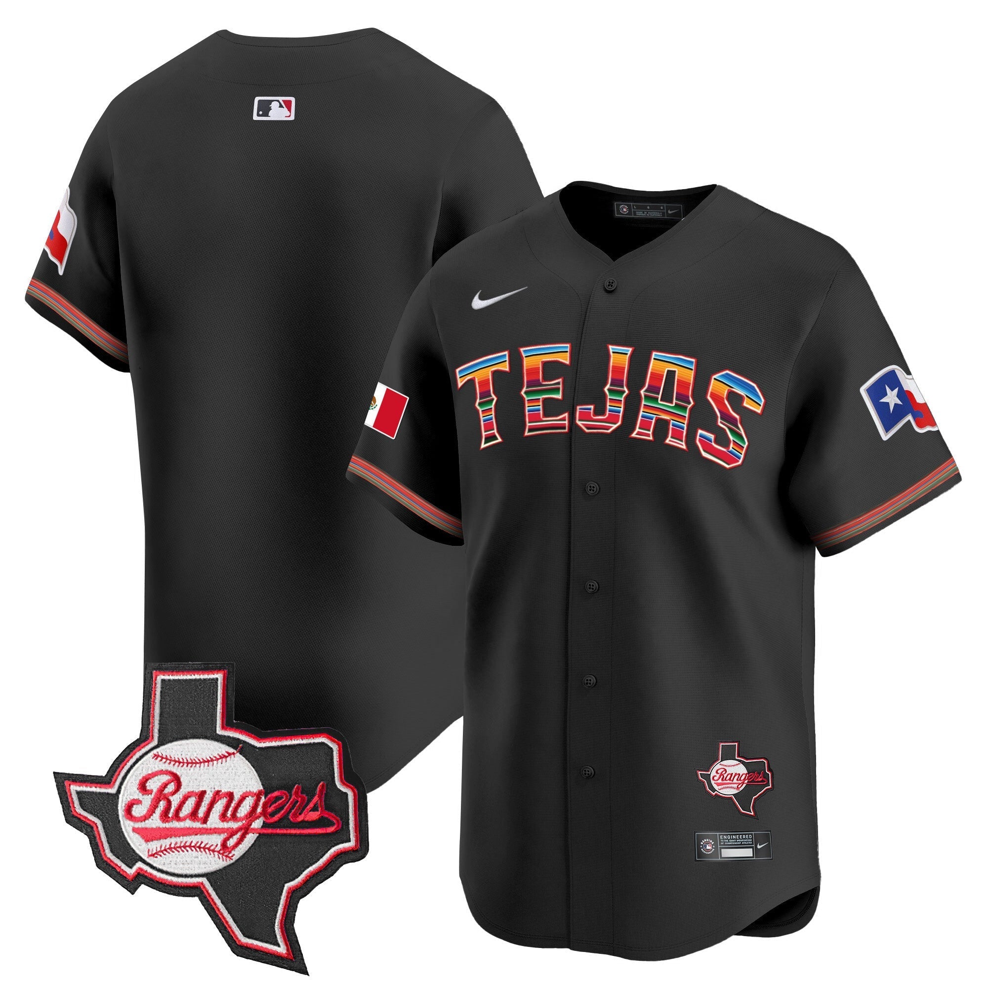 TEX Mexico Texas Patch Vapor Premier Limited Jersey - Stitched