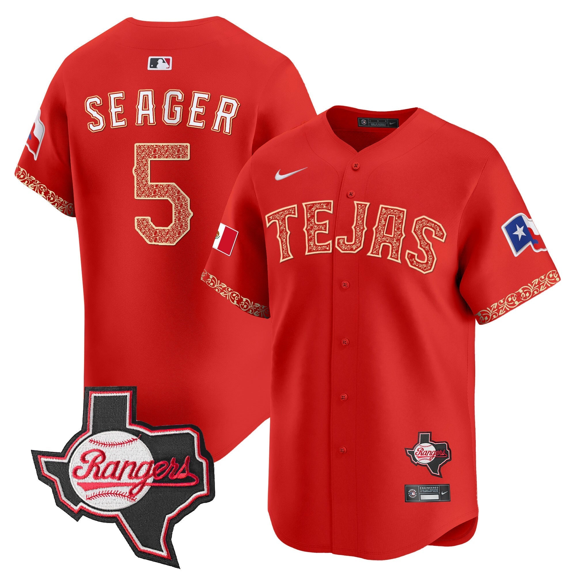 TEX Mexico Texas Patch Vapor Premier Limited Jersey - Stitched
