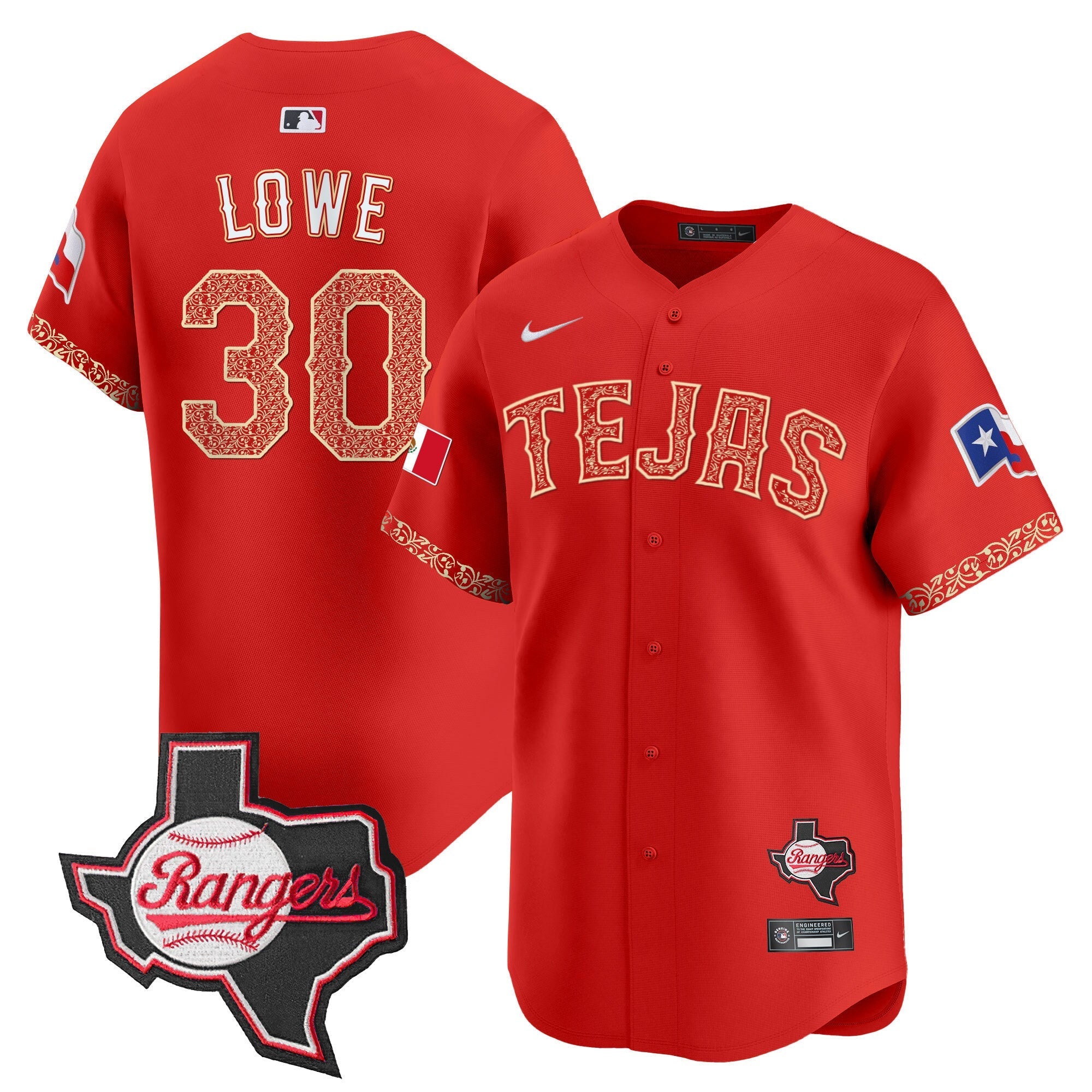 TEX Mexico Texas Patch Vapor Premier Limited Jersey - Stitched