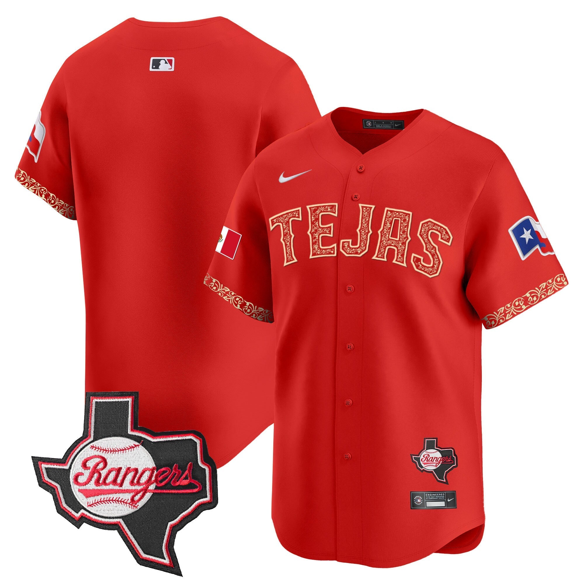 TEX Mexico Texas Patch Vapor Premier Limited Jersey - Stitched
