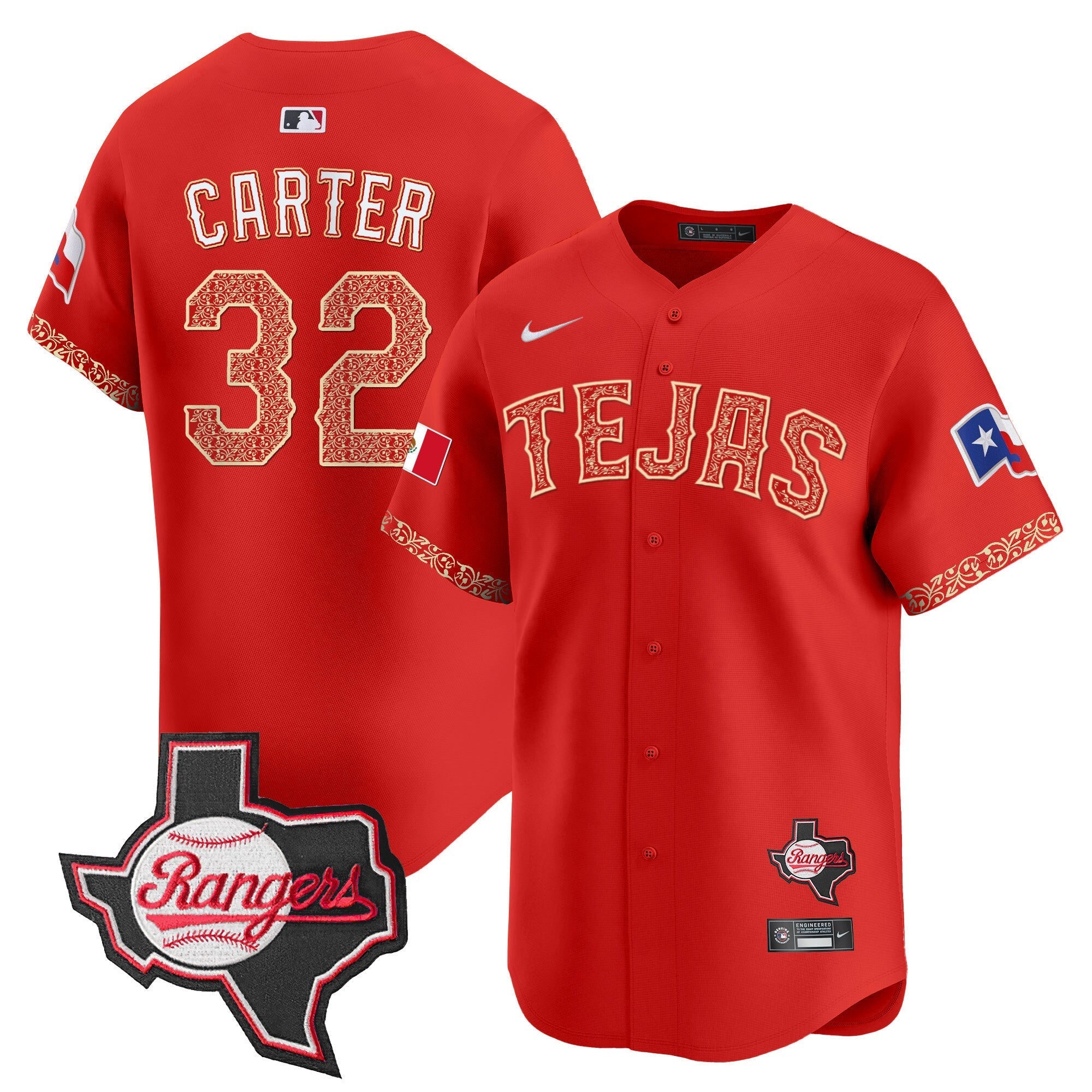 TEX Mexico Texas Patch Vapor Premier Limited Jersey - Stitched