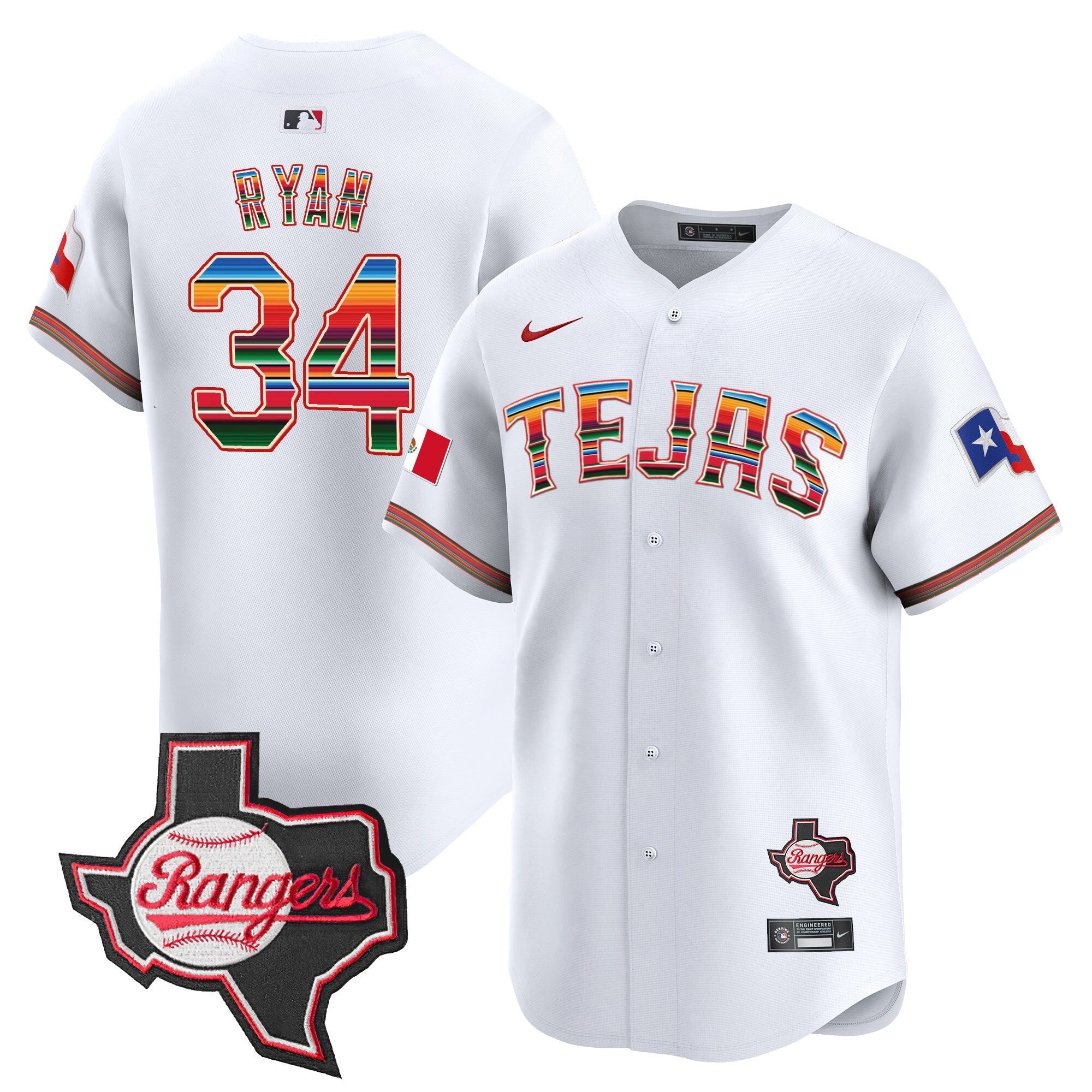 TEX Mexico Texas Patch Vapor Premier Limited Jersey - Stitched