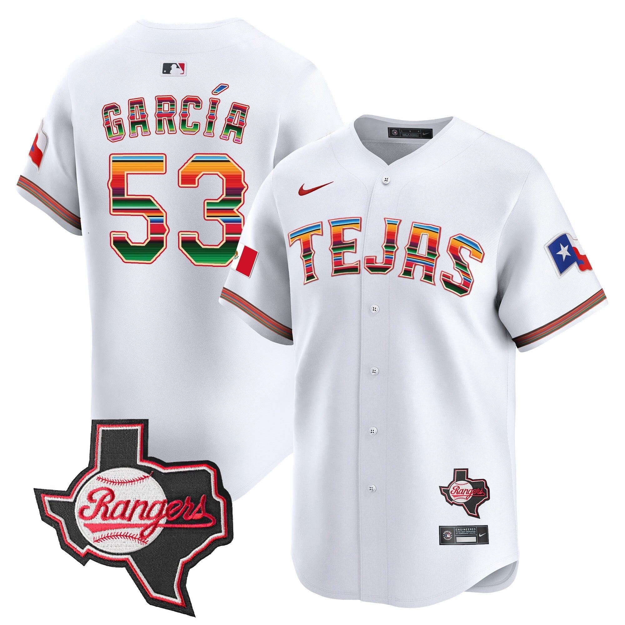 TEX Mexico Texas Patch Vapor Premier Limited Jersey - Stitched