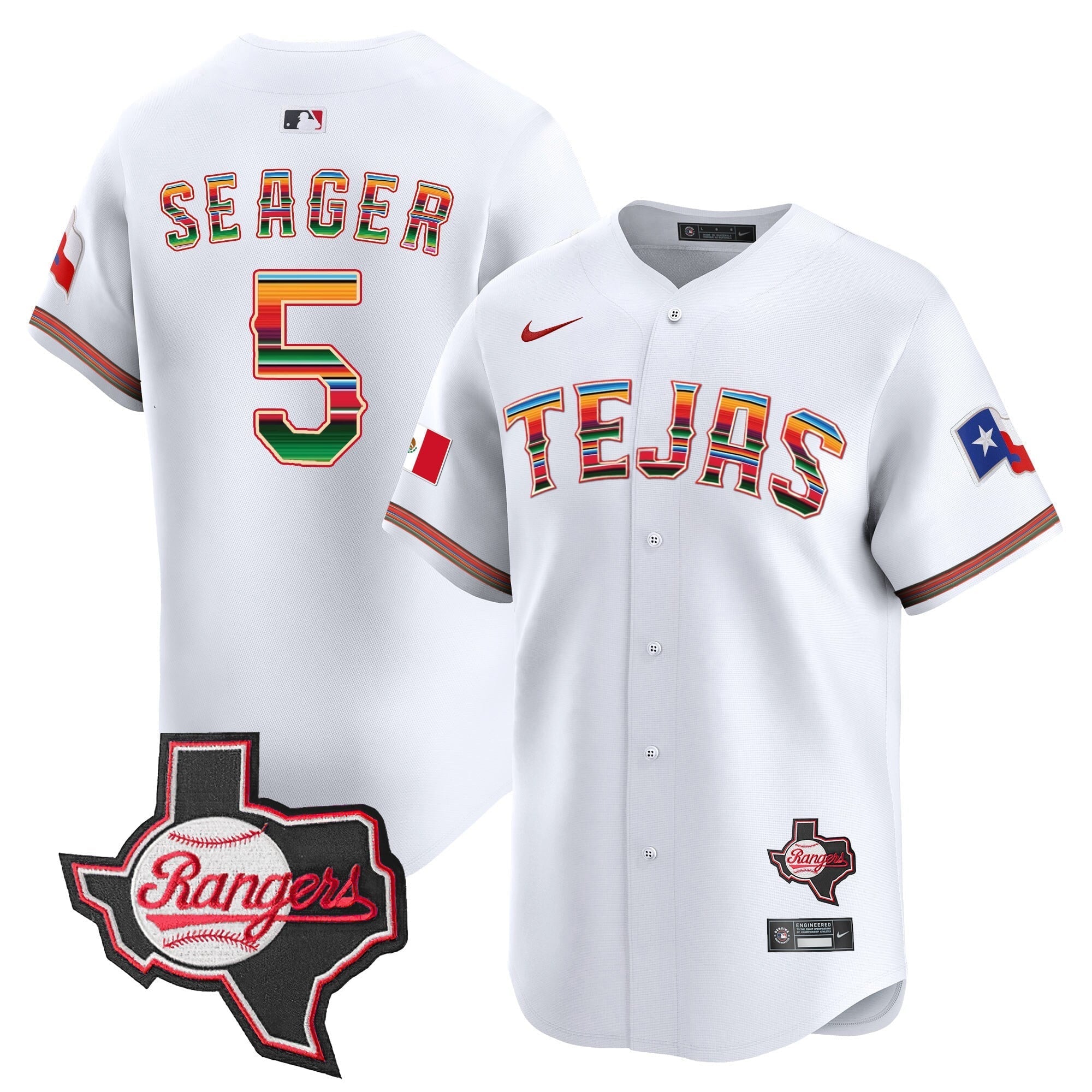 TEX Mexico Texas Patch Vapor Premier Limited Jersey - Stitched