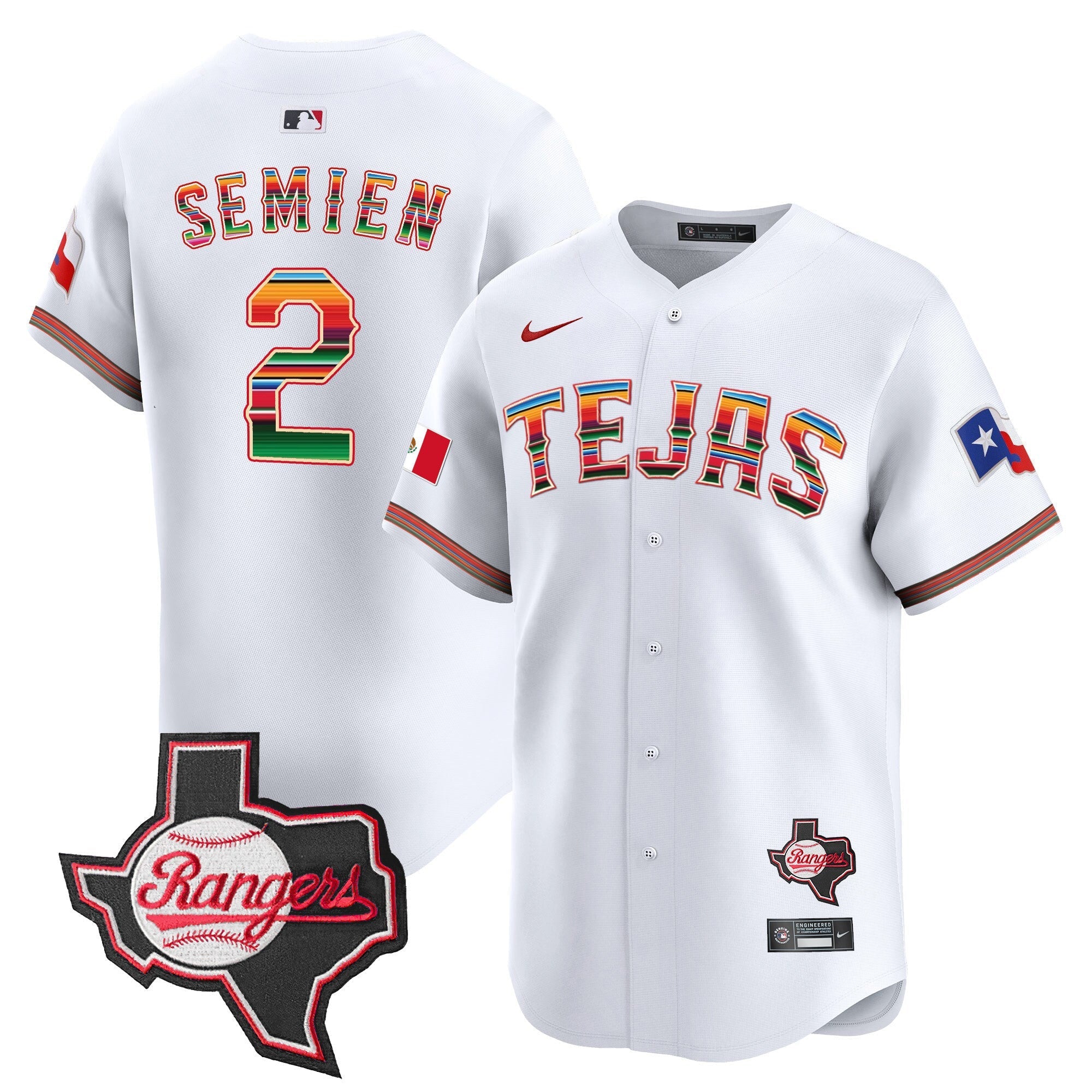 TEX Mexico Texas Patch Vapor Premier Limited Jersey - Stitched