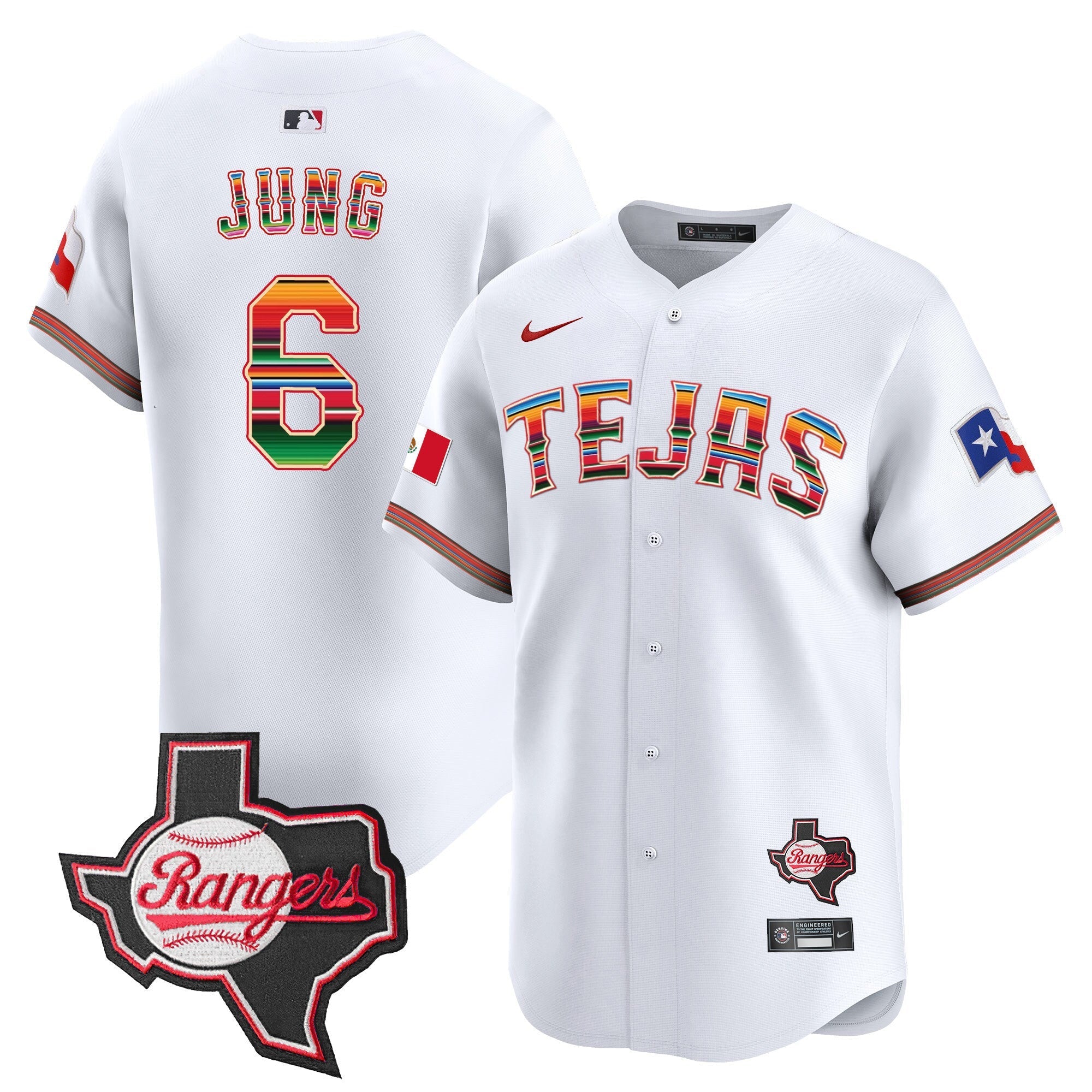 TEX Mexico Texas Patch Vapor Premier Limited Jersey - Stitched
