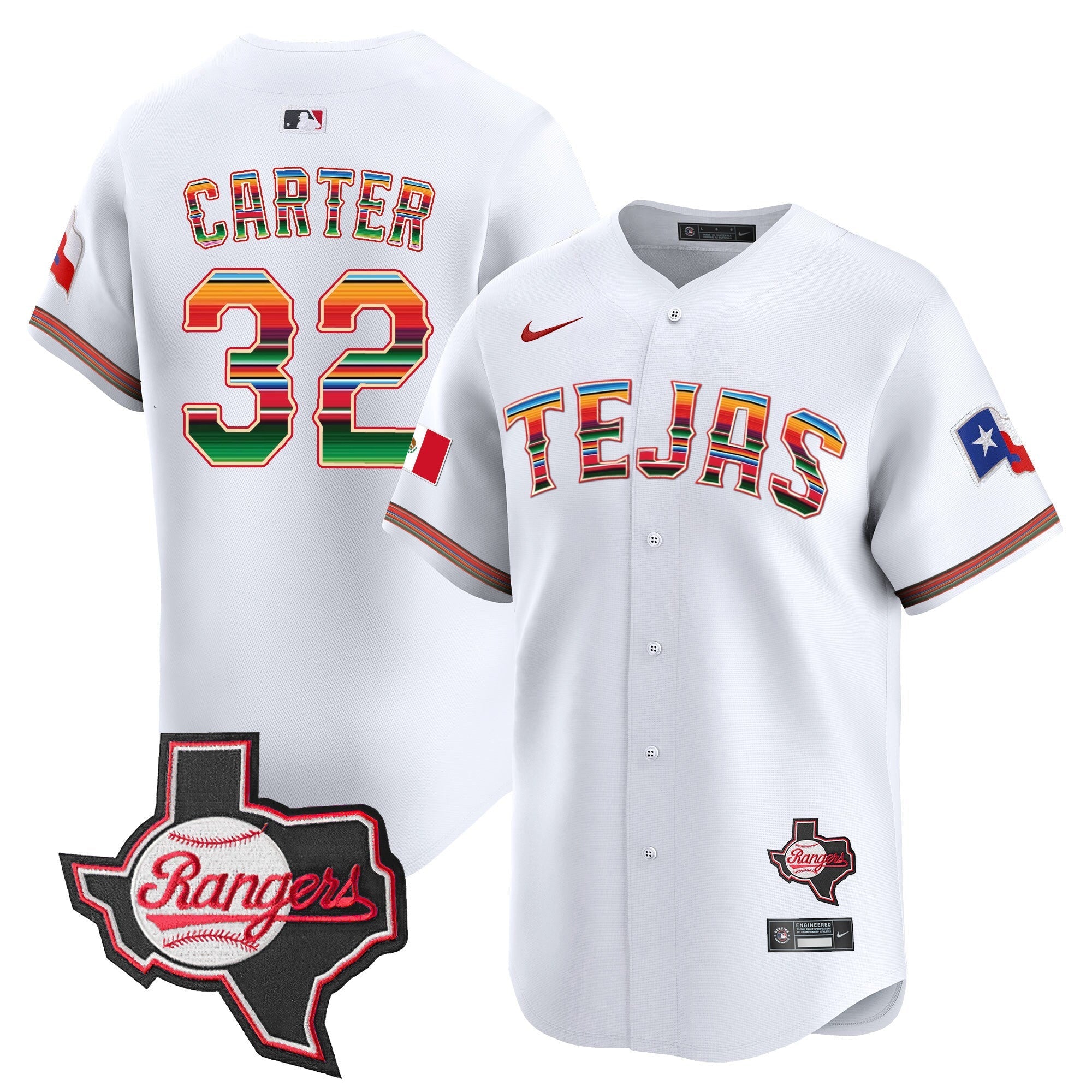 TEX Mexico Texas Patch Vapor Premier Limited Jersey - Stitched