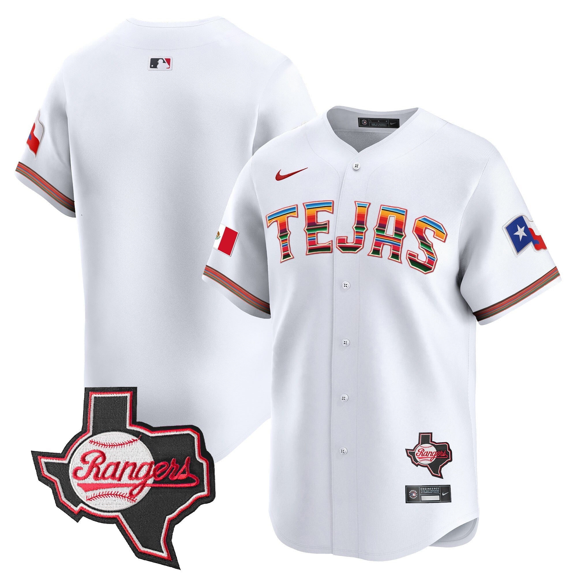 TEX Mexico Texas Patch Vapor Premier Limited Jersey - Stitched