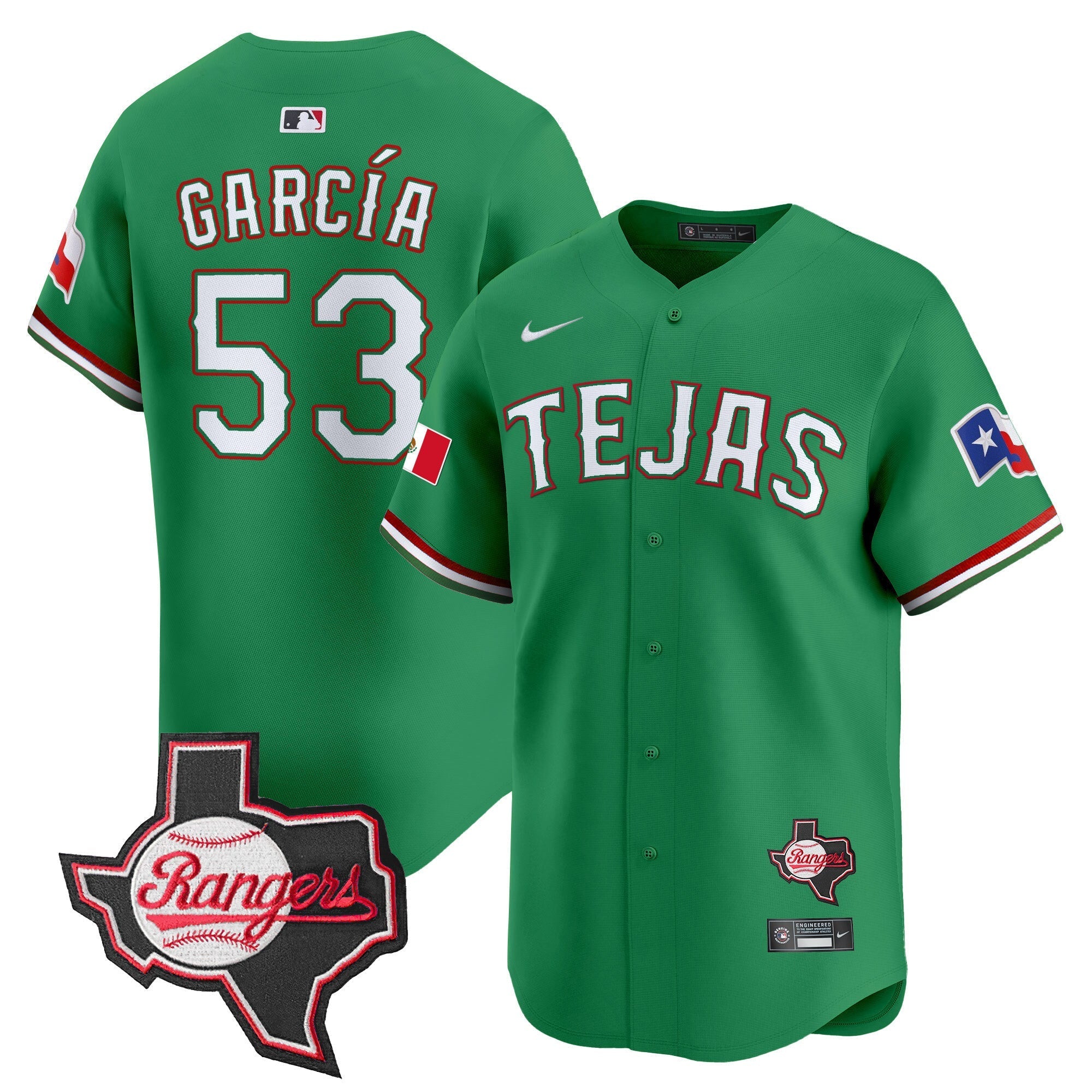 TEX Mexico Texas Patch Vapor Premier Limited Jersey - Stitched