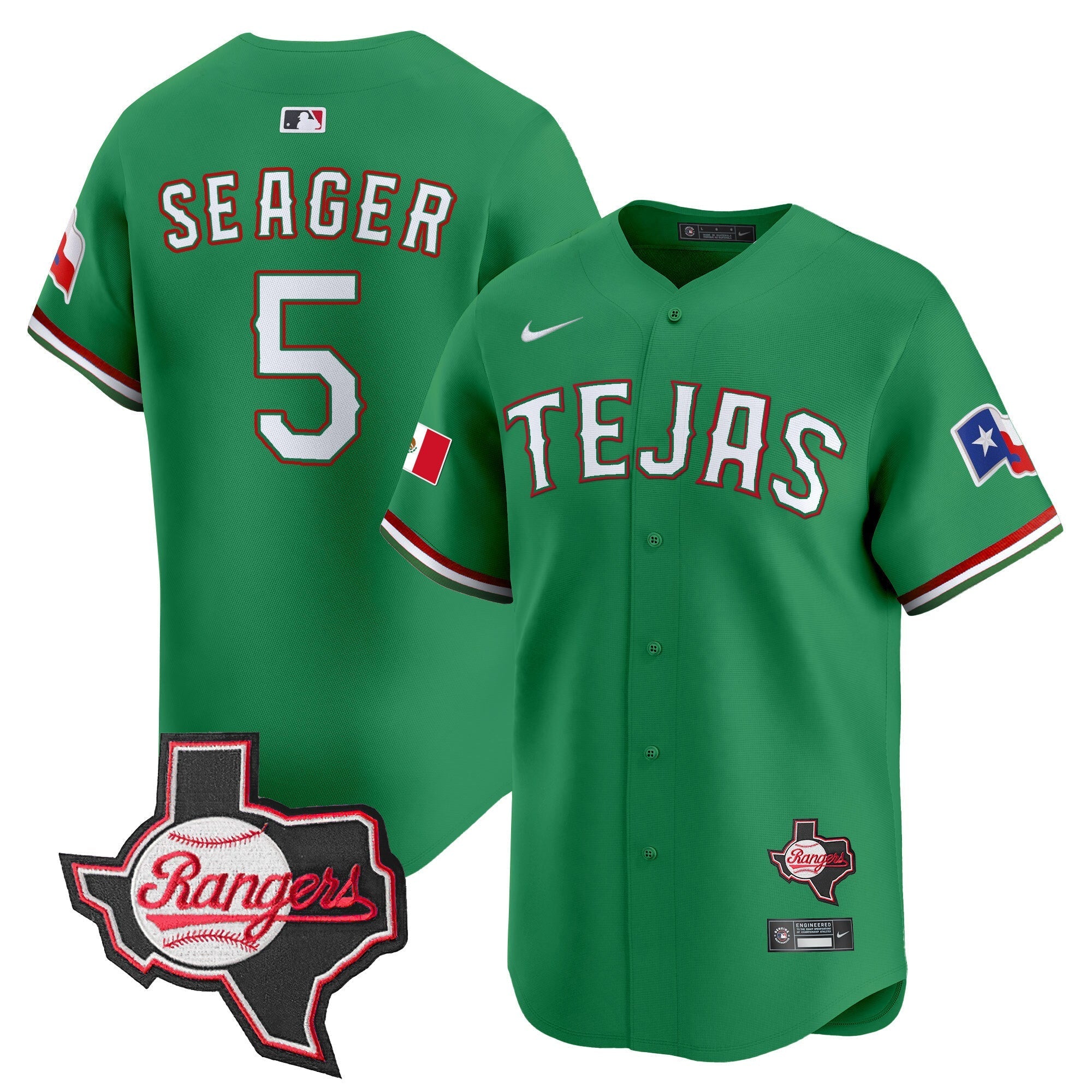 TEX Mexico Texas Patch Vapor Premier Limited Jersey - Stitched