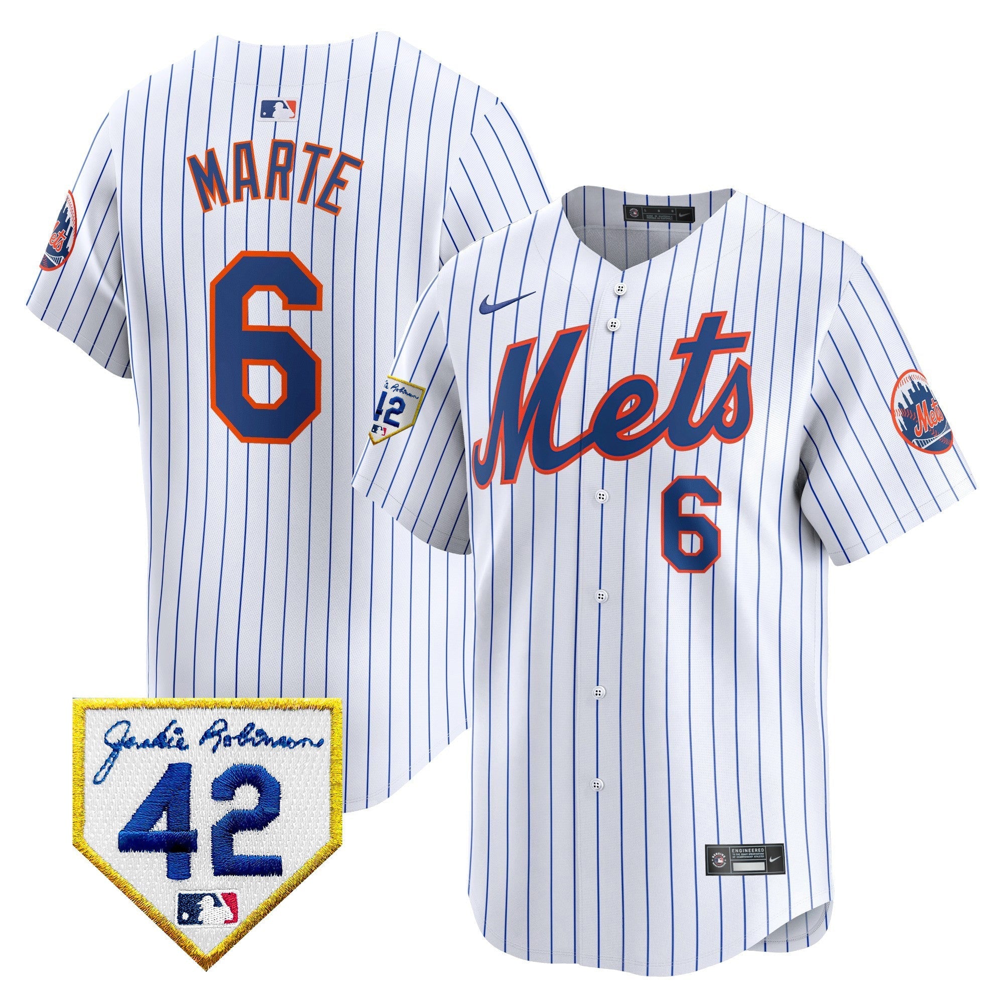 NYM Jackie Robinson Patch Vapor Premier Limited Jersey - Stitched