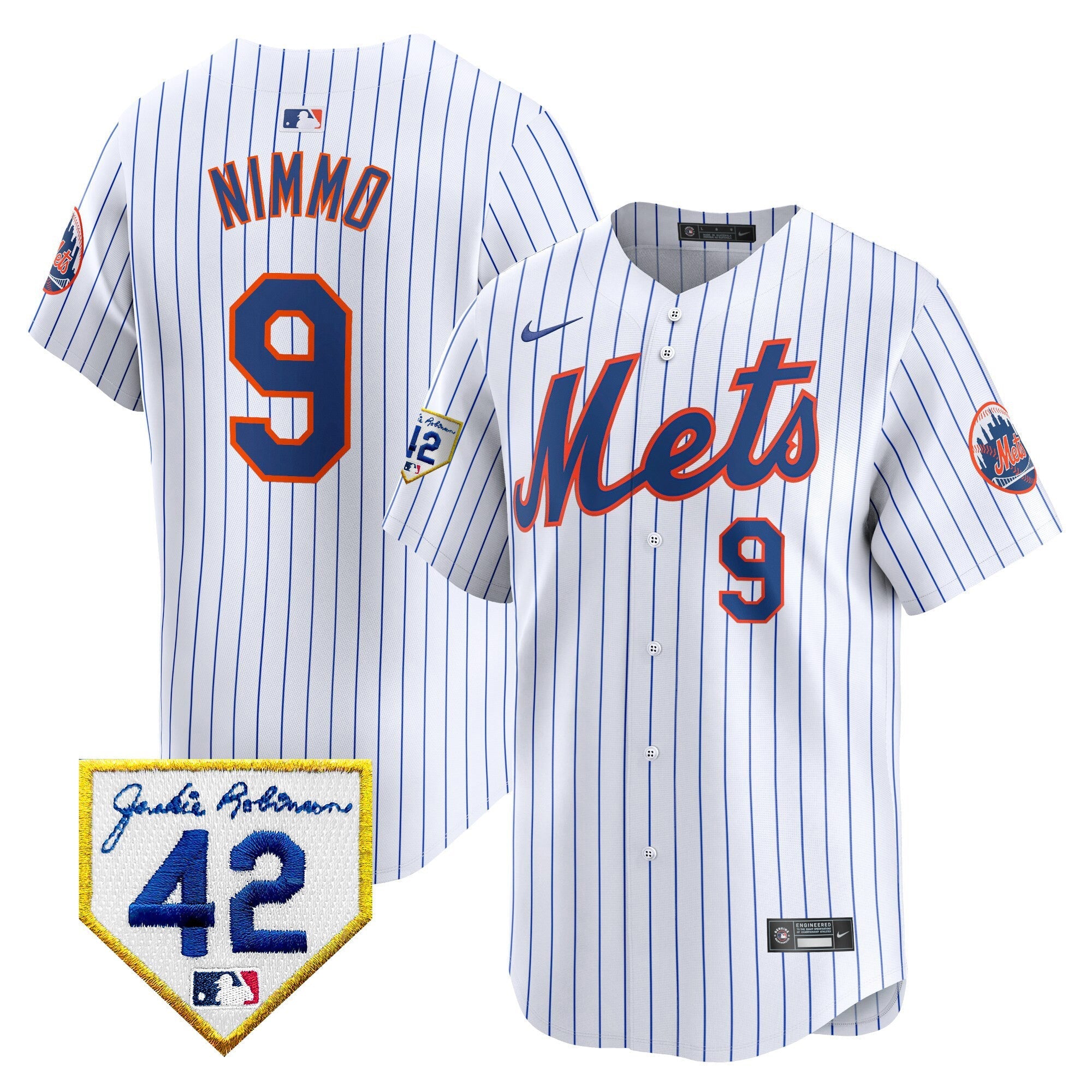 NYM Jackie Robinson Patch Vapor Premier Limited Jersey - Stitched