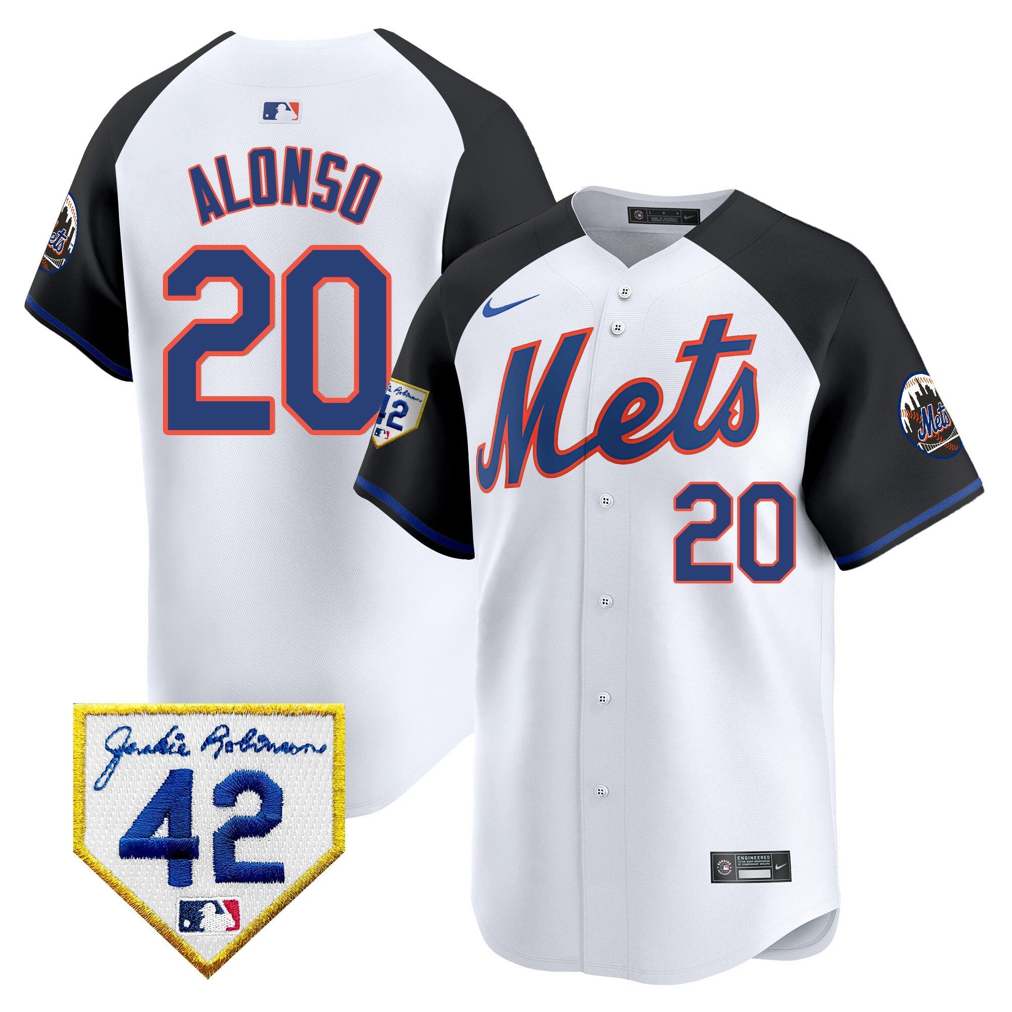 NYM Jackie Robinson Patch Vapor Premier Limited Jersey - Stitched